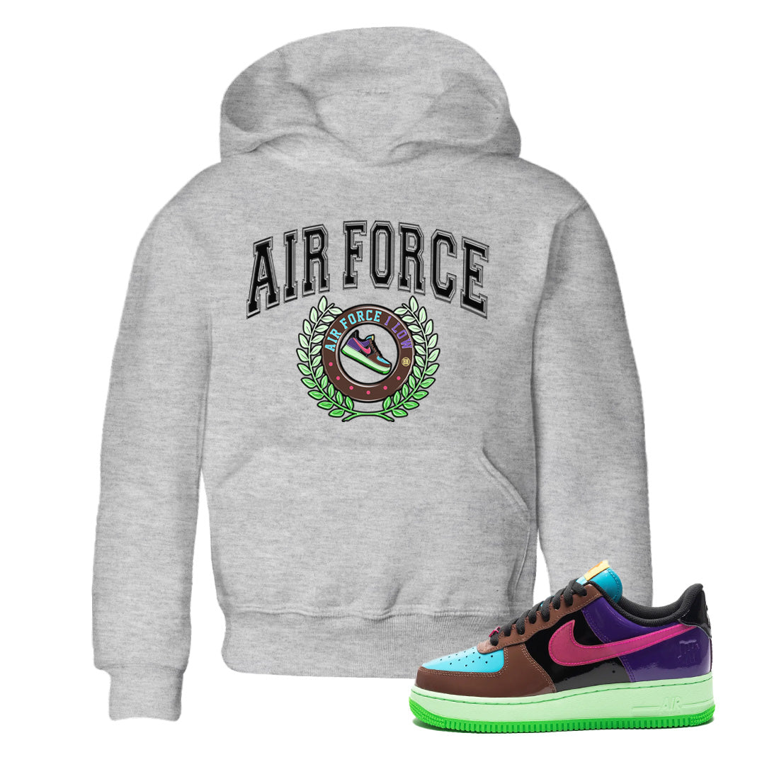 Air Force 1 Undefeated Fauna Brown Sneaker Match Tees Sneaker Letter Sneaker Tees Air Force 1 Undefeated Fauna Brown Jordan to match sneaker T-Shirt Kids Shirts