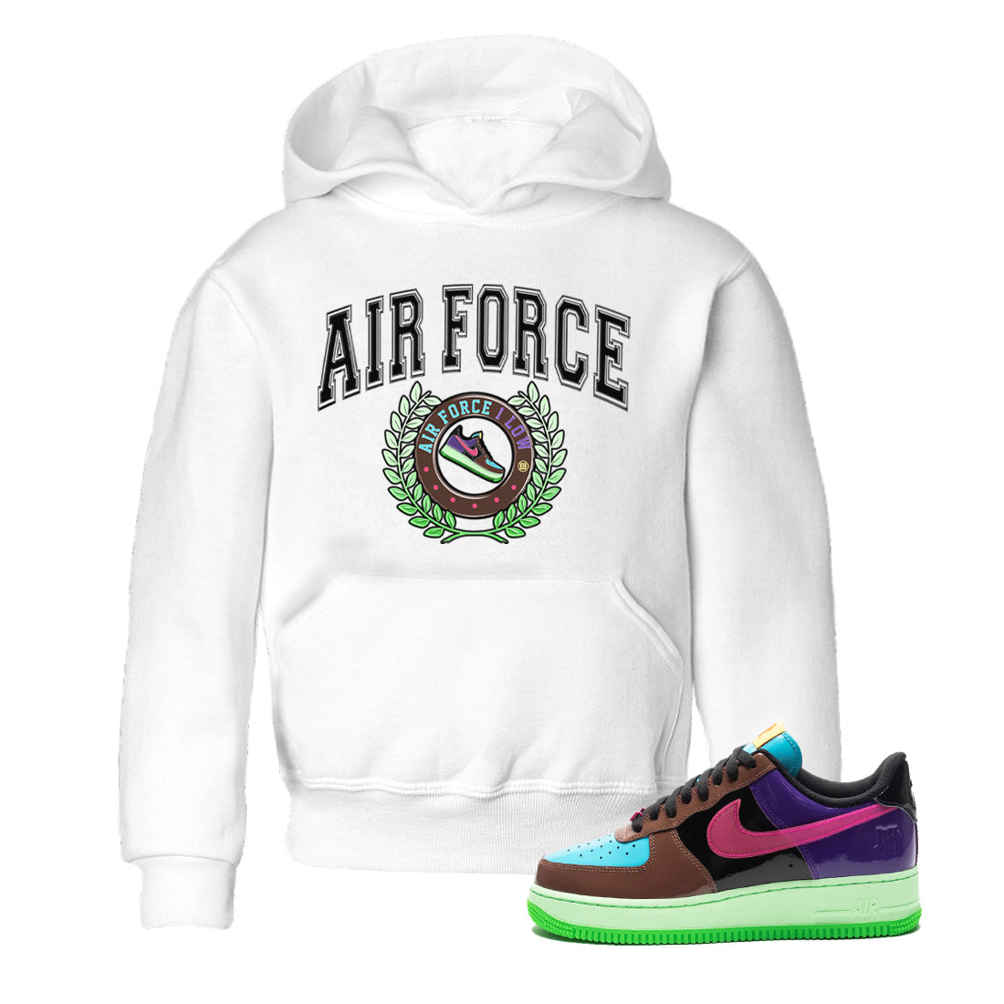 Air Force 1 Undefeated Fauna Brown Sneaker Match Tees Sneaker Letter Sneaker Tees Air Force 1 Undefeated Fauna Brown Jordan to match sneaker T-Shirt Kids Shirts