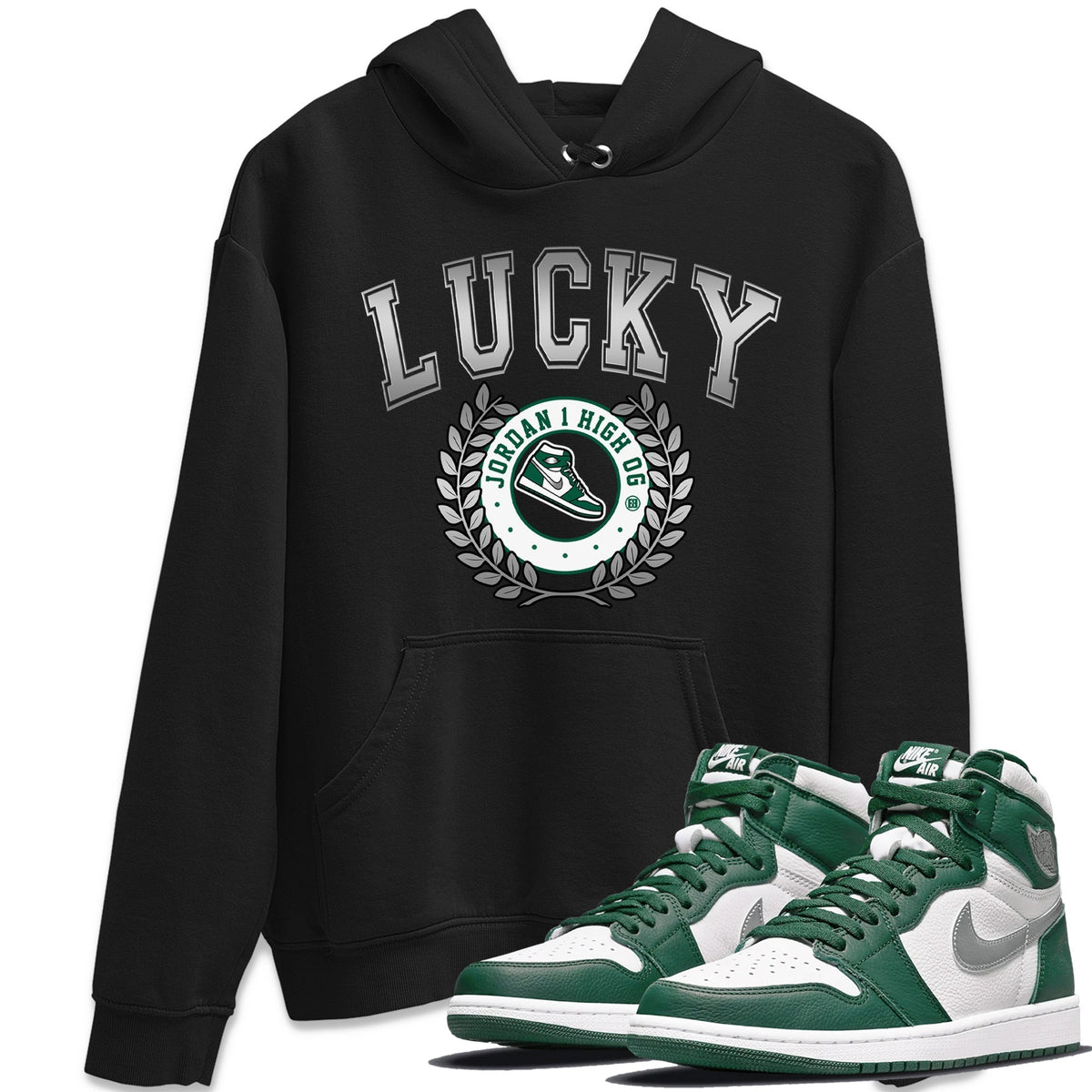 Jordan 1 Gorge Green Sneaker Matching T-Shirt Sneaker Letter Sneaker Tees Jordan 1 Gorge Green Sneaker Release Tees Crew Neck Tees