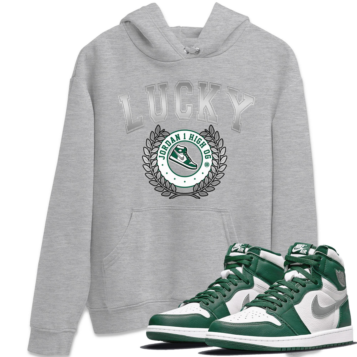 Jordan 1 Gorge Green Sneaker Matching T-Shirt Sneaker Letter Sneaker Tees Jordan 1 Gorge Green Sneaker Release Tees Crew Neck Tees
