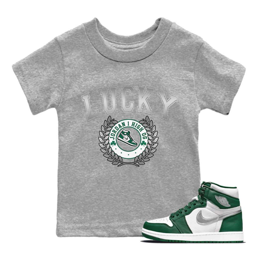 Jordan 1 Gorge Green Sneaker Matching T-Shirt Sneaker Letter Sneaker Tees Jordan 1 Gorge Green Sneaker Release Tees Kids Shirts