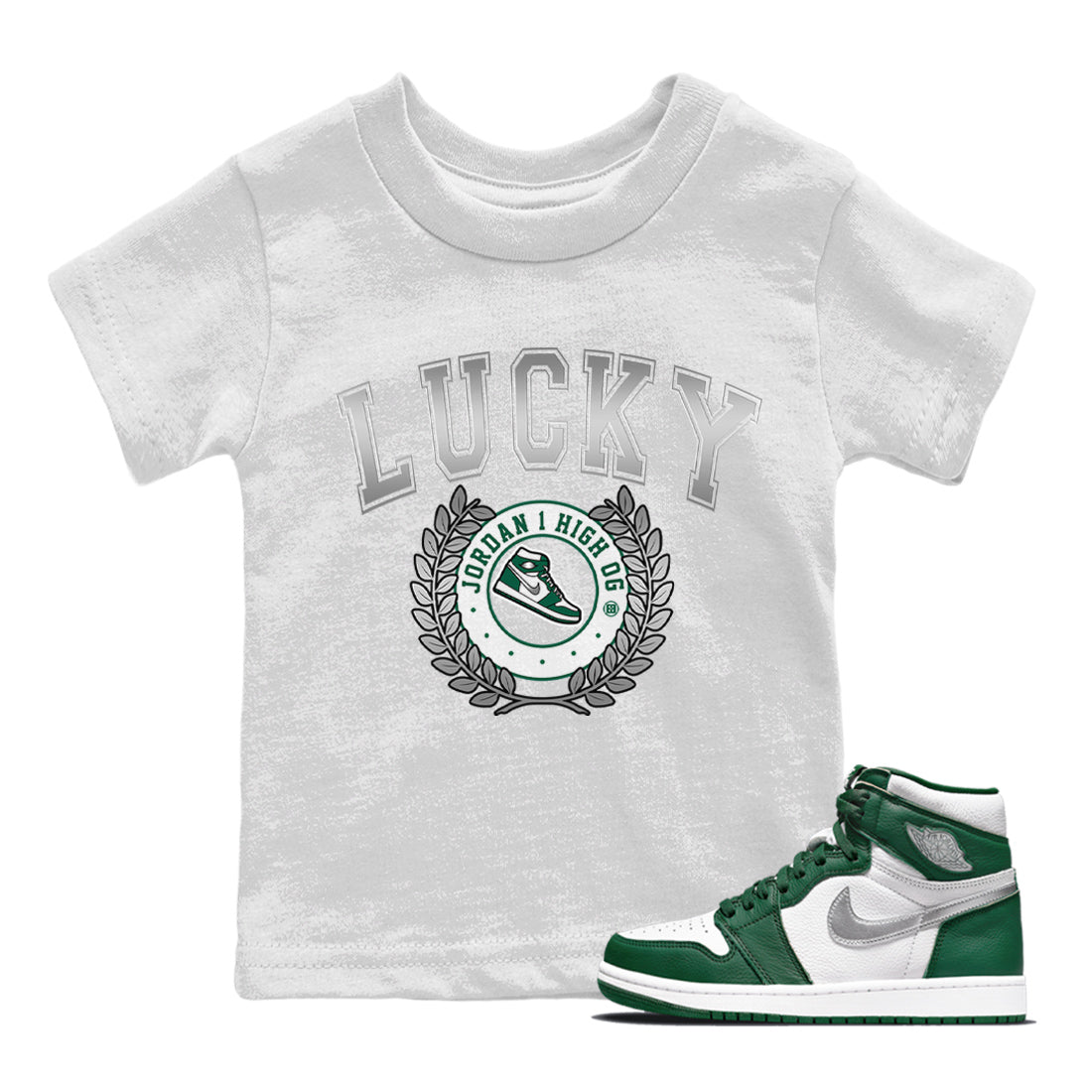 Jordan 1 Gorge Green Sneaker Matching T-Shirt Sneaker Letter Sneaker Tees Jordan 1 Gorge Green Sneaker Release Tees Kids Shirts