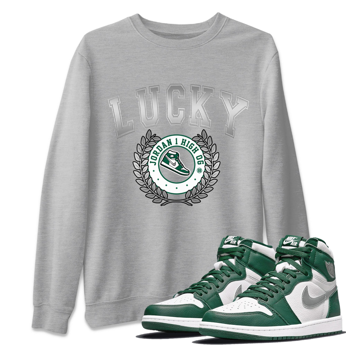 Jordan 1 Gorge Green Sneaker Matching T-Shirt Sneaker Letter Sneaker Tees Jordan 1 Gorge Green Sneaker Release Tees Crew Neck Tees