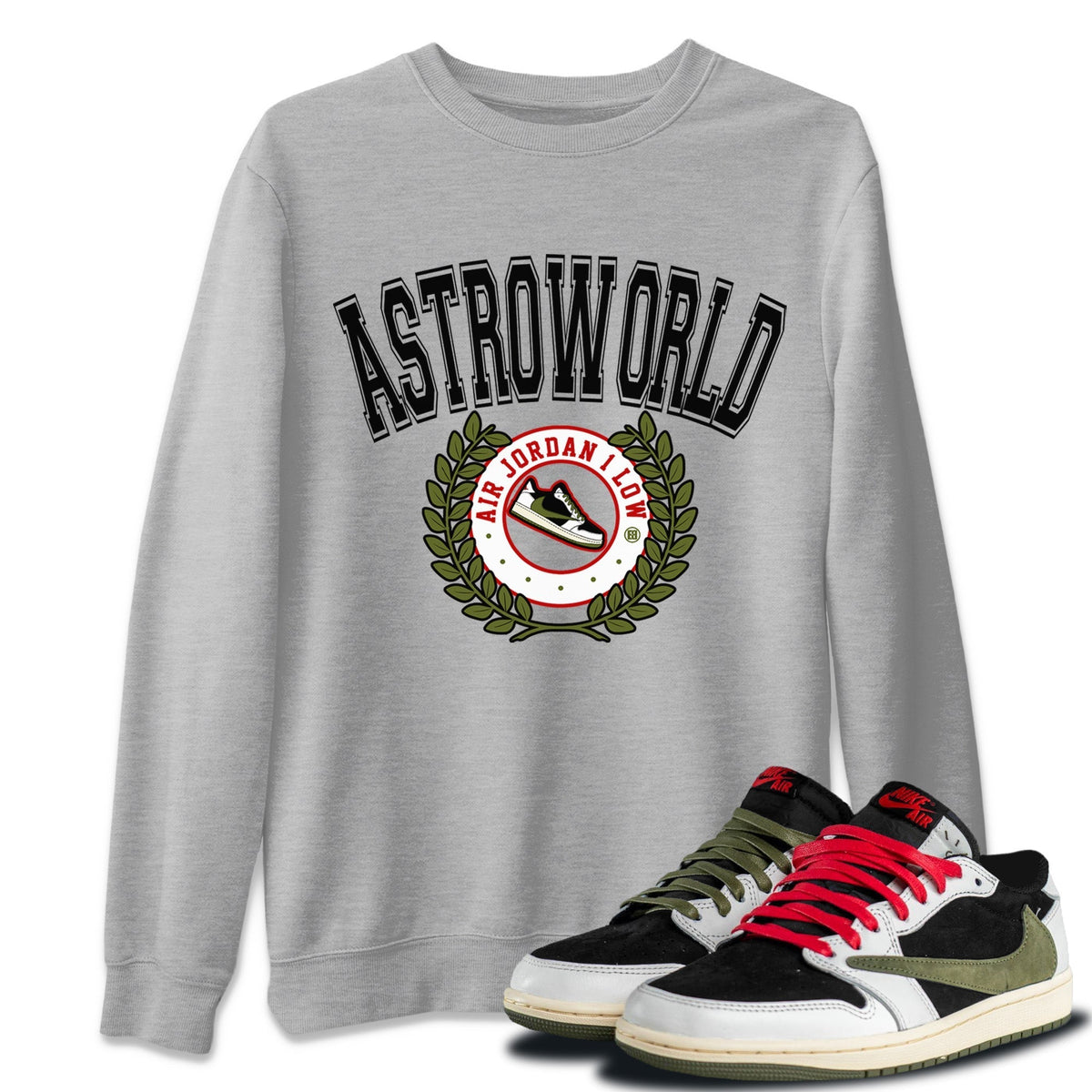 Jordan 1 Travis Scott Olive Shirt To Match Jordans Sneaker Letter Sneaker Tees Jordan 1 Travis Scott Olive Drip Gear Zone Sneaker Matching Clothing Unisex Shirts
