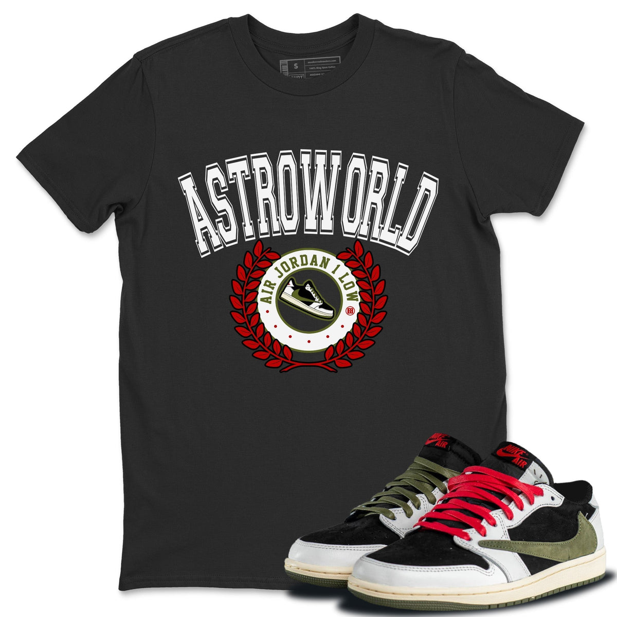 Jordan 1 Travis Scott Olive Shirt To Match Jordans Sneaker Letter Sneaker Tees Jordan 1 Travis Scott Olive Drip Gear Zone Sneaker Matching Clothing Unisex Shirts