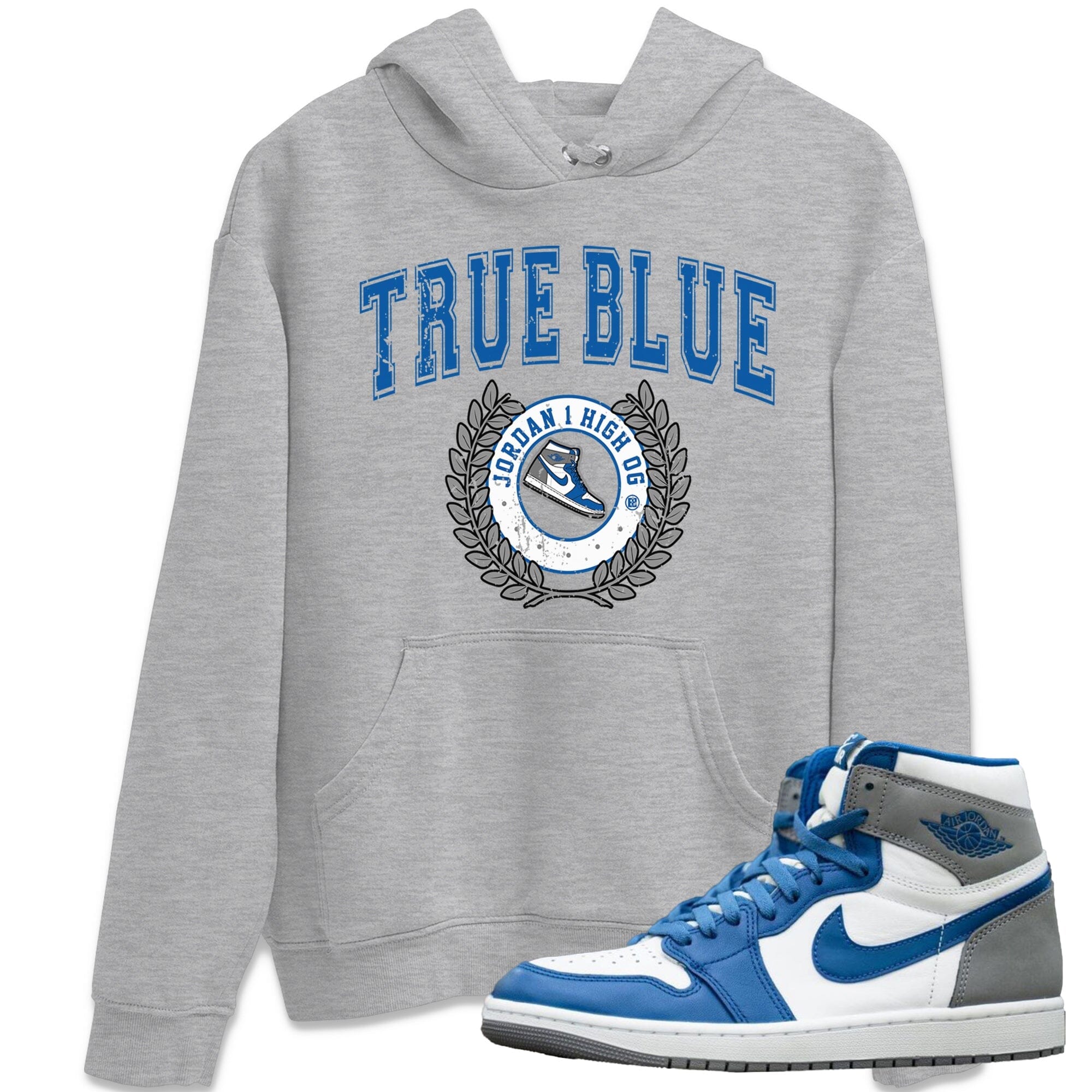 Jordan 1 True Blue Sneaker Matching T-Shirt Sneaker Letter Sneaker Tees Jordan 1 True Blue Sneaker Release Tees Crew Neck Tees