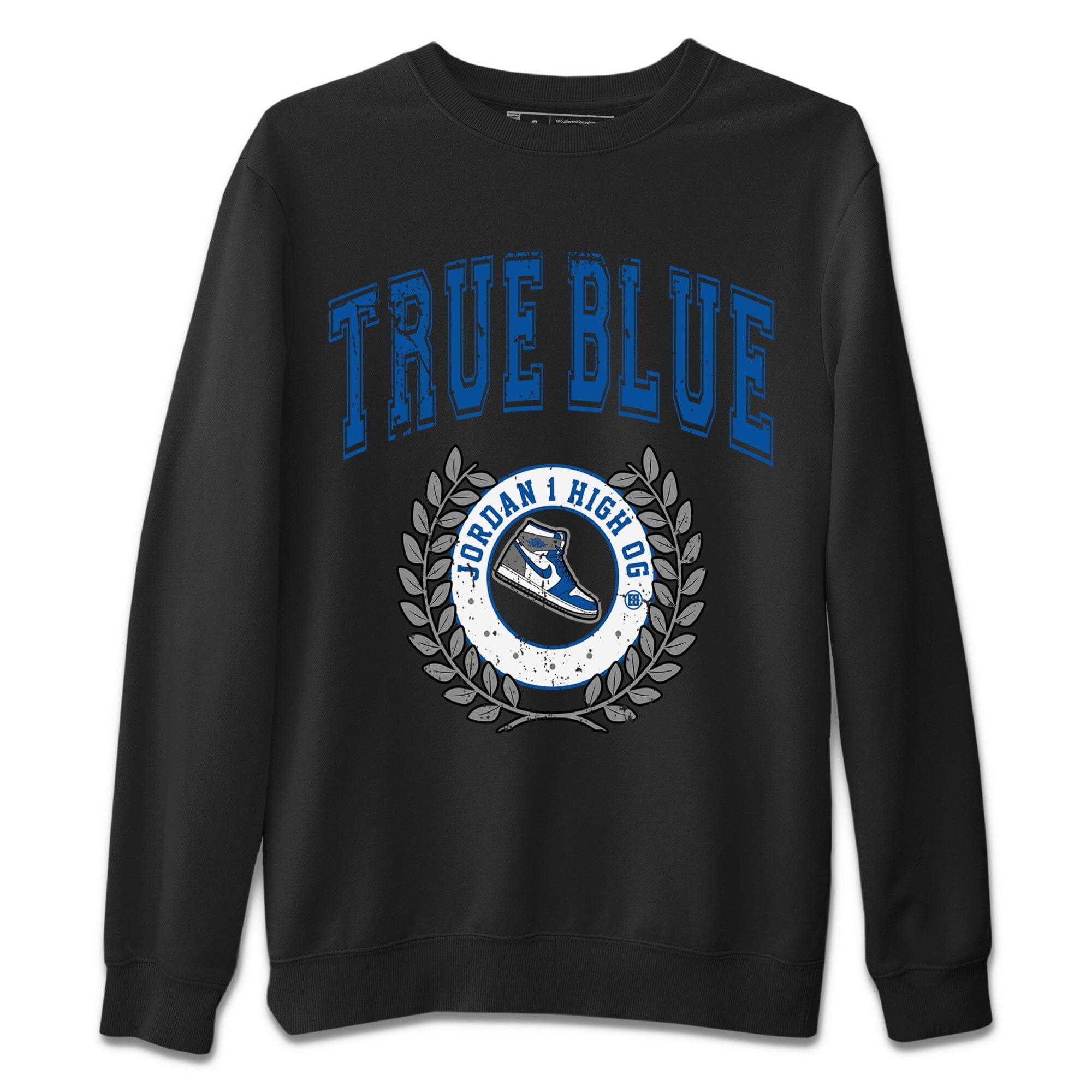 Jordan 1 True Blue Sneaker Matching T-Shirt Sneaker Letter Sneaker Tees Jordan 1 True Blue Sneaker Release Tees Crew Neck Tees