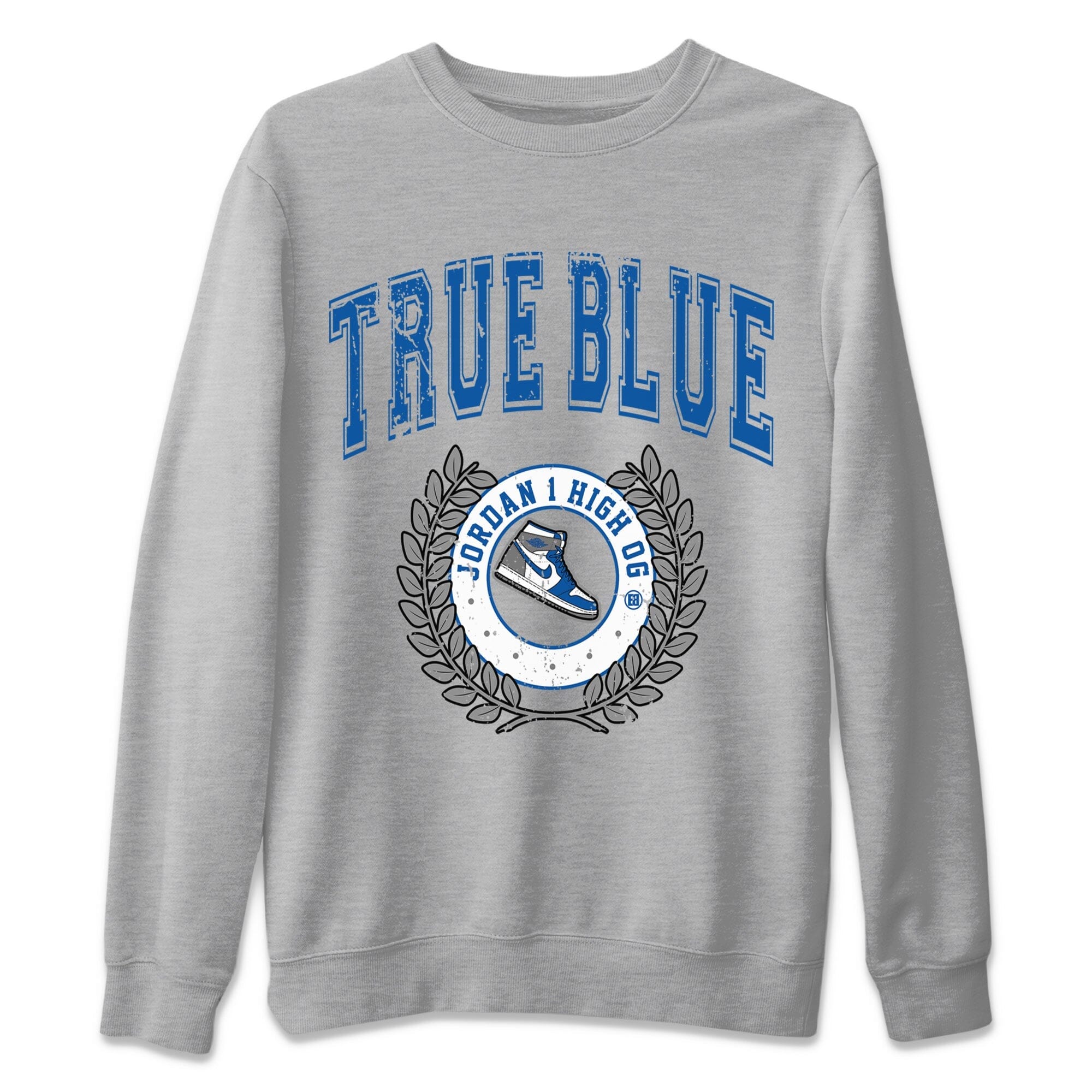 Jordan 1 True Blue Sneaker Matching T-Shirt Sneaker Letter Sneaker Tees Jordan 1 True Blue Sneaker Release Tees Crew Neck Tees