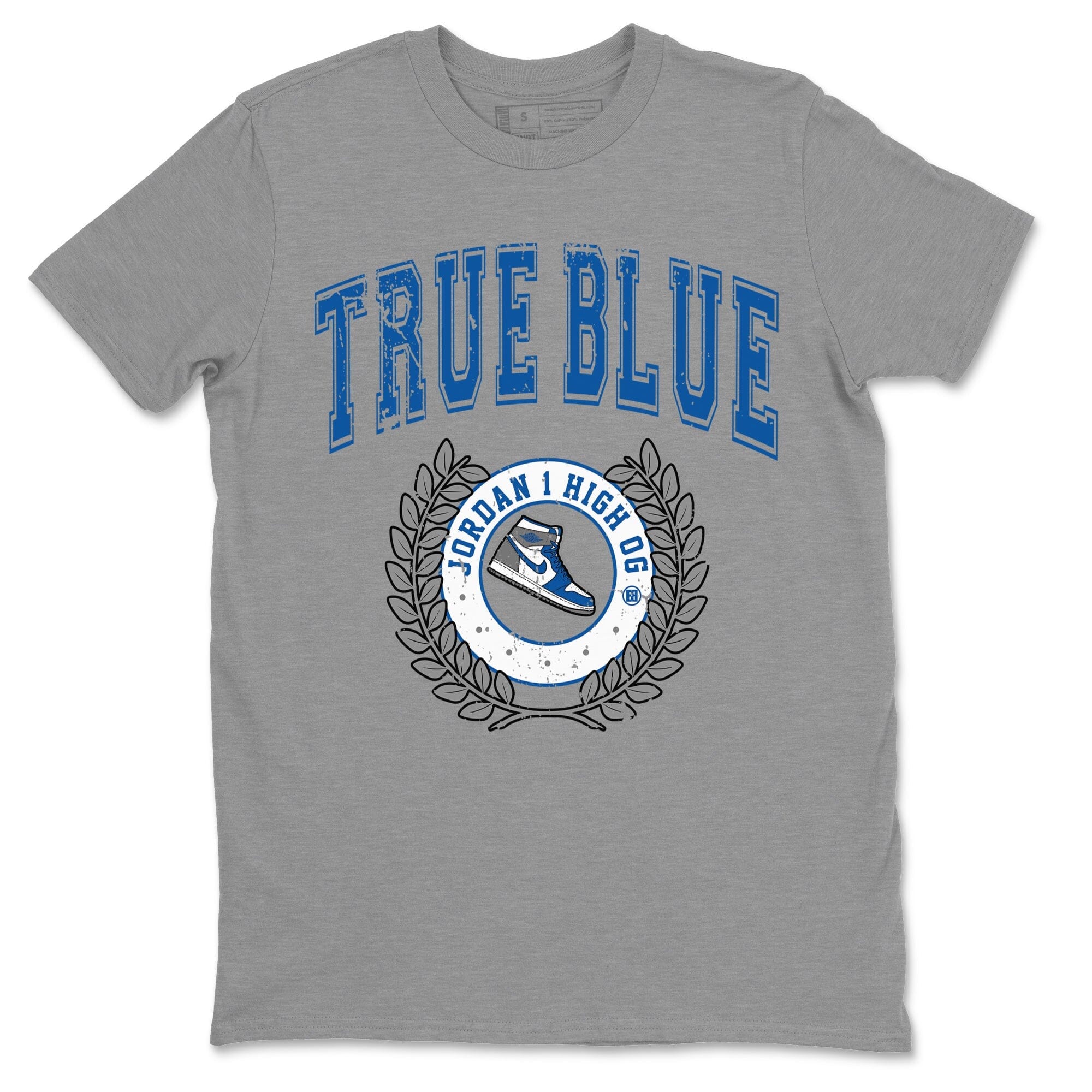 Jordan 1 True Blue Sneaker Matching T-Shirt Sneaker Letter Sneaker Tees Jordan 1 True Blue Sneaker Release Tees Crew Neck Tees
