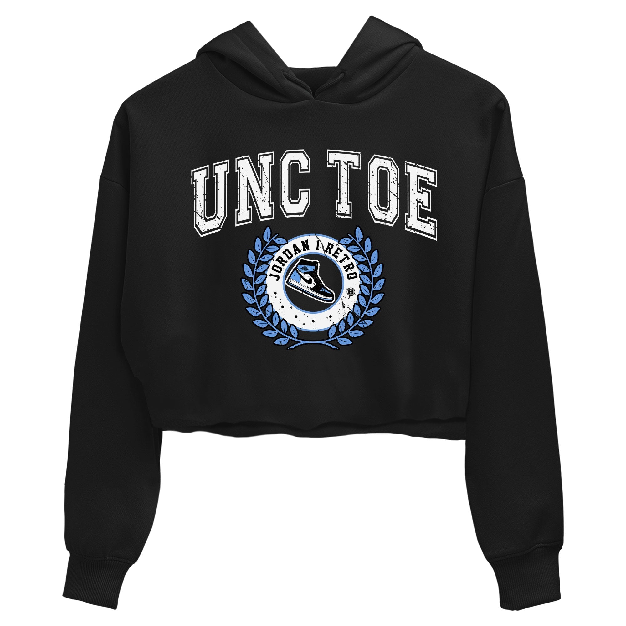 Air Jordan 1 Retro High OG UNC Toe shirt to match jordans Sneaker Letter Streetwear Sneaker Shirt UNC Toe 1s Drip Gear Zone Sneaker Matching Clothing Black 2 Crop T-Shirt