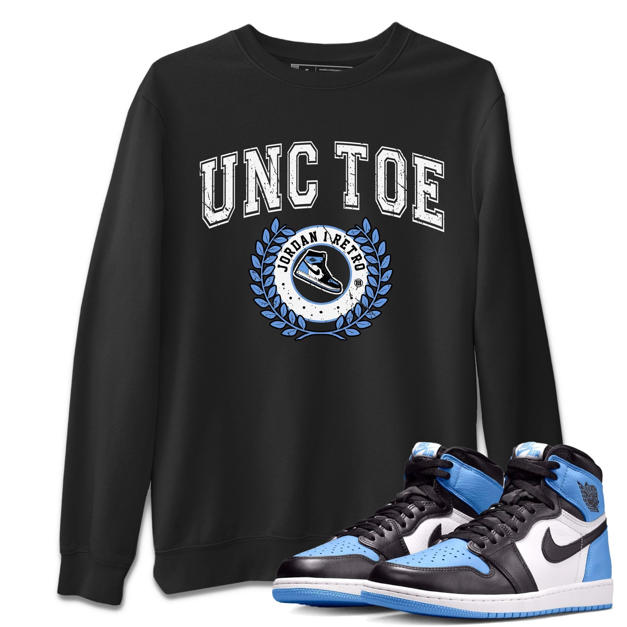 Air Jordan 1 Retro High OG UNC Toe shirt to match jordans Sneaker Letter Streetwear Sneaker Shirt UNC Toe 1s Drip Gear Zone Sneaker Matching Clothing Unisex Black 1 T-Shirt