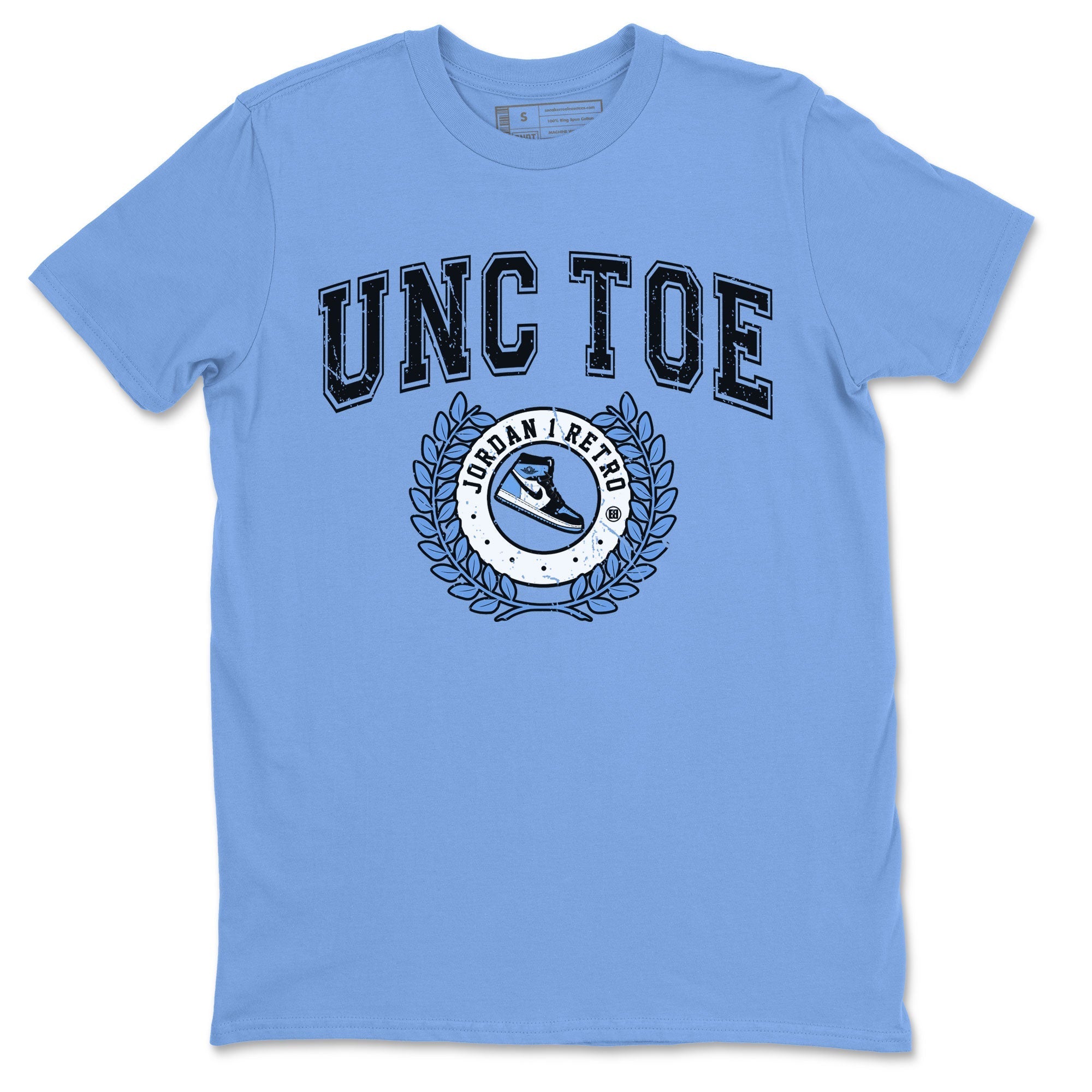 Air Jordan 1 Retro High OG UNC Toe shirt to match jordans Sneaker Letter Streetwear Sneaker Shirt UNC Toe 1s Drip Gear Zone Sneaker Matching Clothing Unisex Carolina Blue 2 T-Shirt