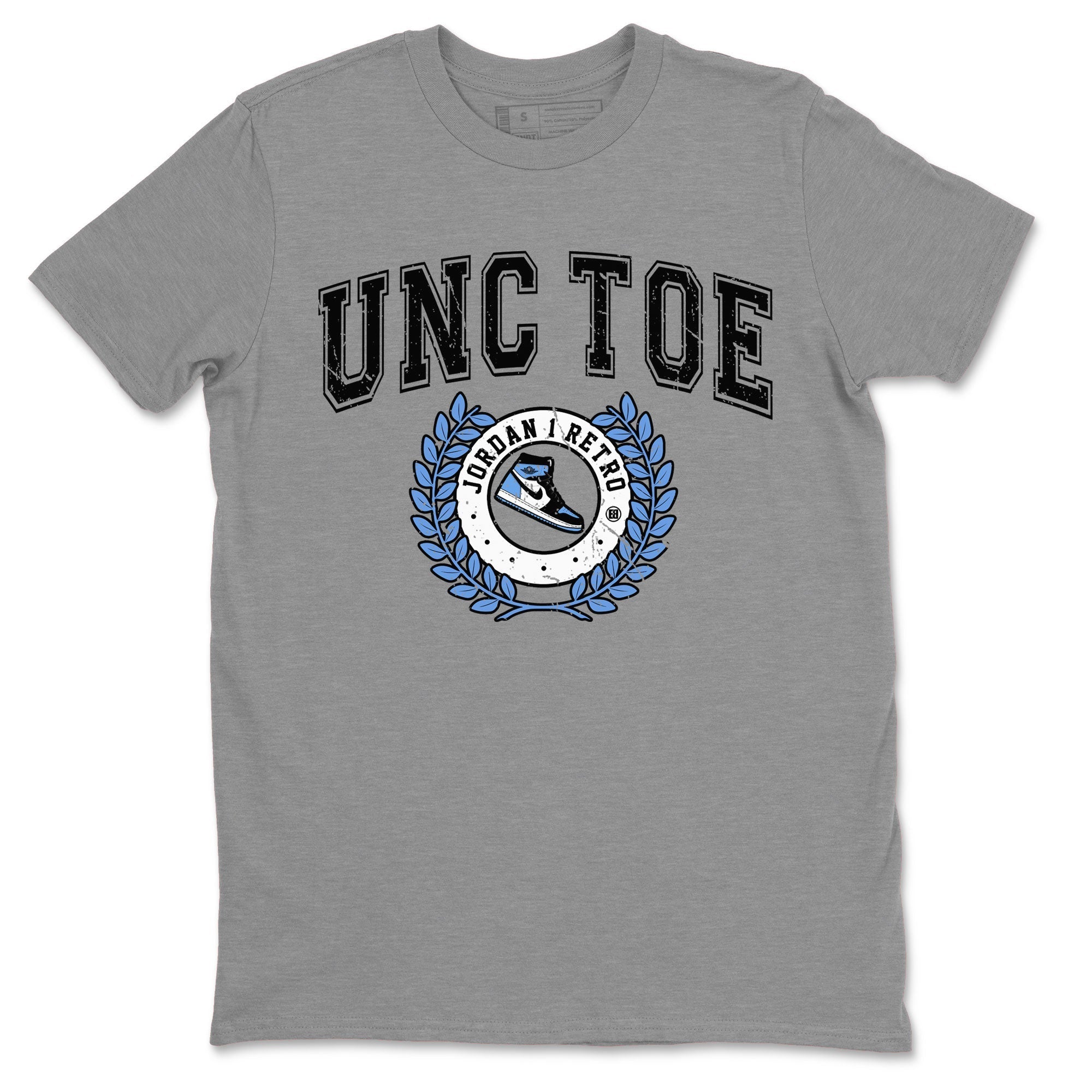 Air Jordan 1 Retro High OG UNC Toe shirt to match jordans Sneaker Letter Streetwear Sneaker Shirt UNC Toe 1s Drip Gear Zone Sneaker Matching Clothing Unisex Heather Grey 2 T-Shirt