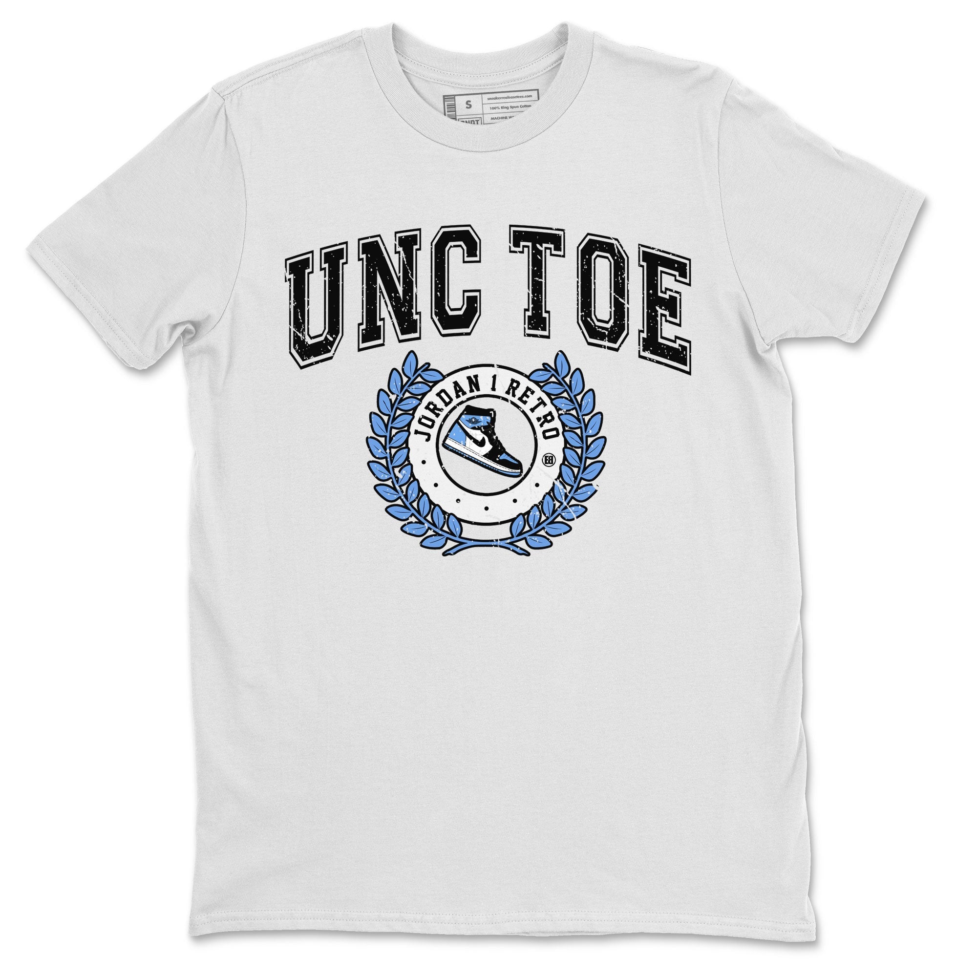 Air Jordan 1 Retro High OG UNC Toe shirt to match jordans Sneaker Letter Streetwear Sneaker Shirt UNC Toe 1s Drip Gear Zone Sneaker Matching Clothing Unisex White 2 T-Shirt
