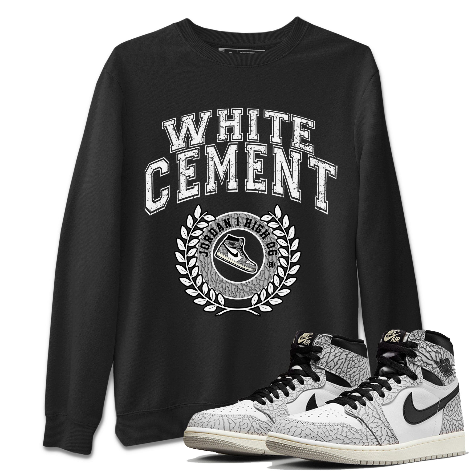 Jordan 1 White Cement Shirt To Match Jordans Sneaker Letter Sneaker Tees Jordan 1 White Cement Drip Gear Zone Sneaker Matching Clothing Unisex Shirts