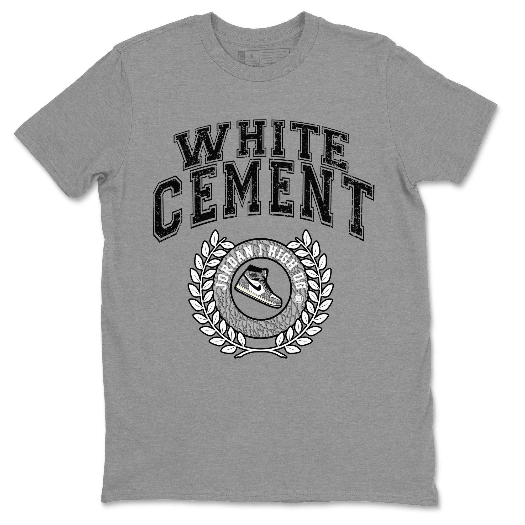 Jordan 1 White Cement Shirt To Match Jordans Sneaker Letter Sneaker Tees Jordan 1 White Cement Drip Gear Zone Sneaker Matching Clothing Unisex Shirts