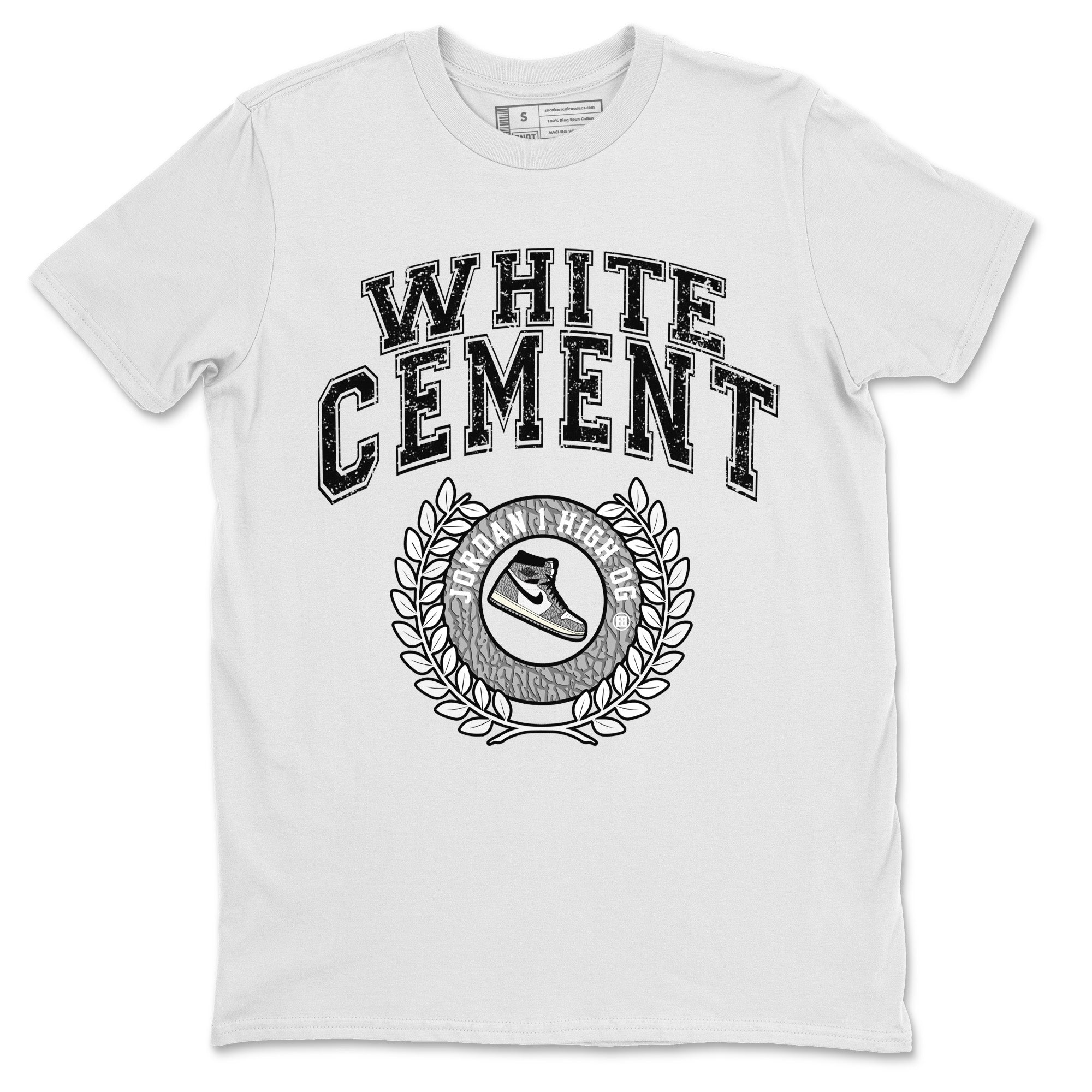 Jordan 1 White Cement Shirt To Match Jordans Sneaker Letter Sneaker Tees Jordan 1 White Cement Drip Gear Zone Sneaker Matching Clothing Unisex Shirts