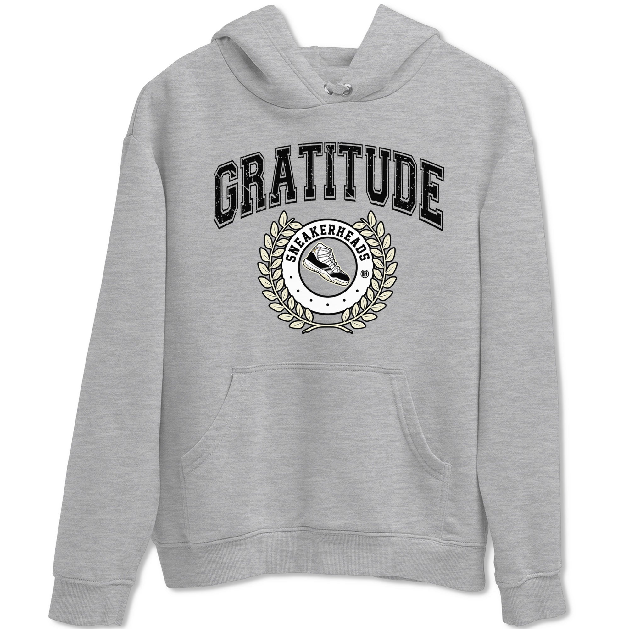 Air Jordan 11 Retro Gratitude shirt to match jordans Sneaker Letter sneaker match tees Air Jordan 11 Gratitude Drip Gear Zone Unisex Heather Grey 2 T-Shirt