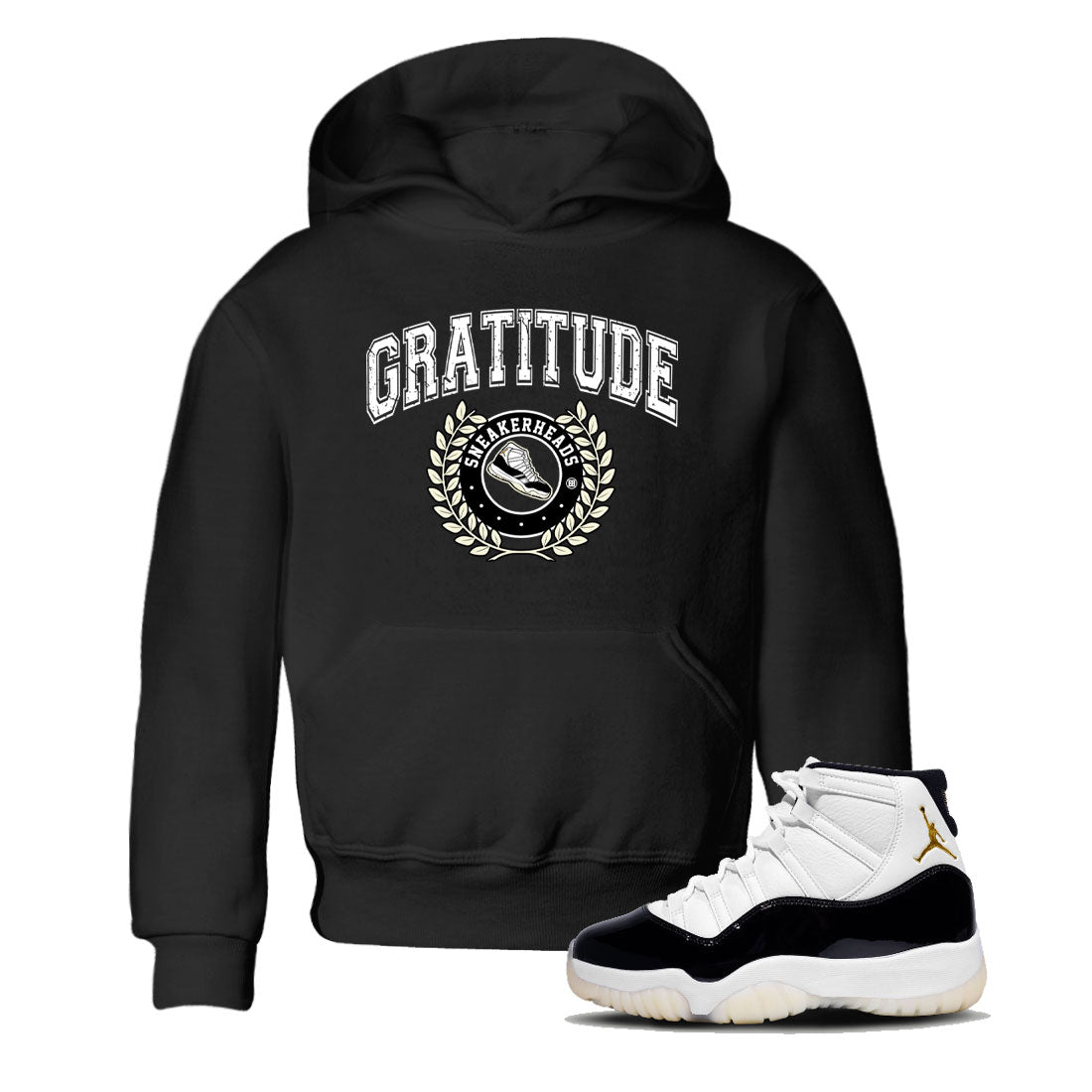 Air Jordan 11 Retro Gratitude shirt to match jordans Sneaker Letter sneaker match tees Air Jordan 11 Gratitude Drip Gear Zone Baby Toddler Black 1 T-Shirt