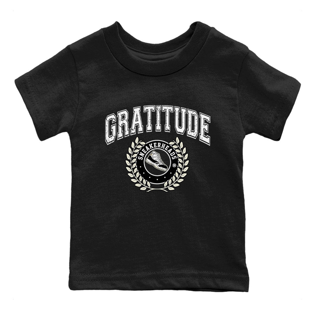 Air Jordan 11 Retro Gratitude shirt to match jordans Sneaker Letter sneaker match tees Air Jordan 11 Gratitude Drip Gear Zone Baby Toddler Black 2 T-Shirt