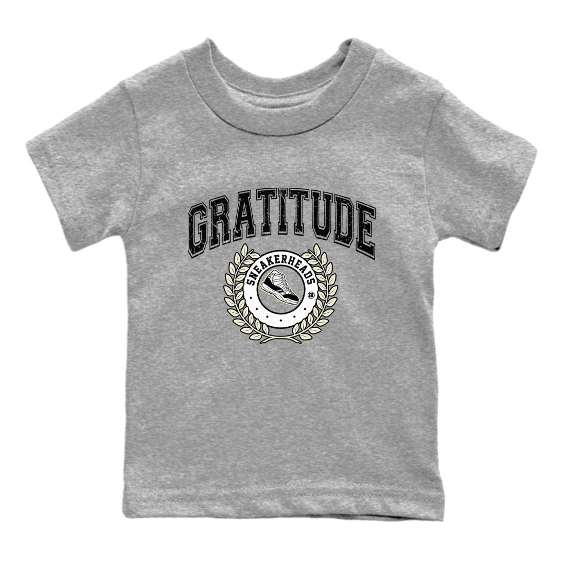 Air Jordan 11 Retro Gratitude shirt to match jordans Sneaker Letter sneaker match tees Air Jordan 11 Gratitude Drip Gear Zone Baby Toddler Heather Grey 2 T-Shirt
