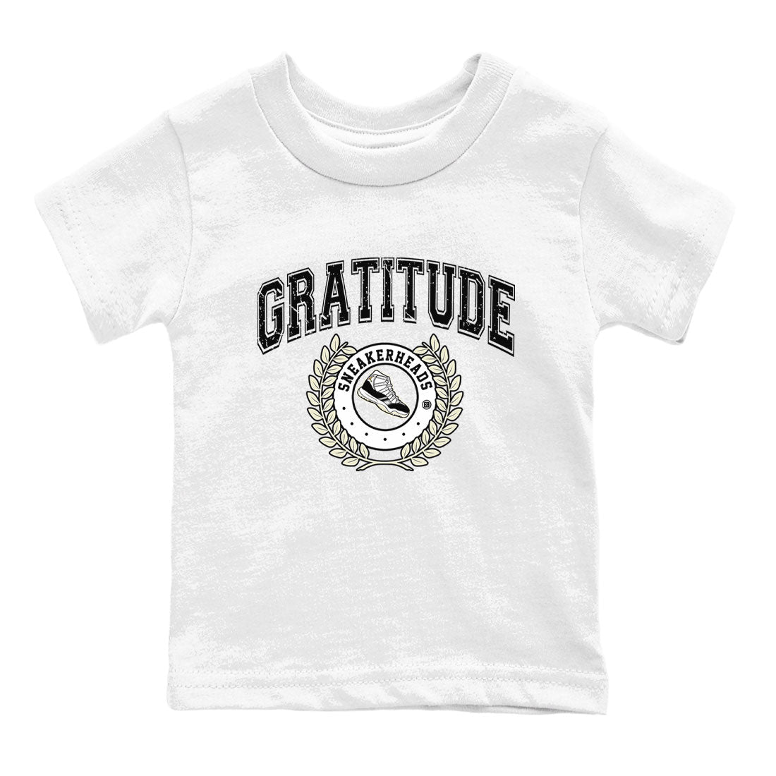 Air Jordan 11 Retro Gratitude shirt to match jordans Sneaker Letter sneaker match tees Air Jordan 11 Gratitude Drip Gear Zone Baby Toddler White 2 T-Shirt