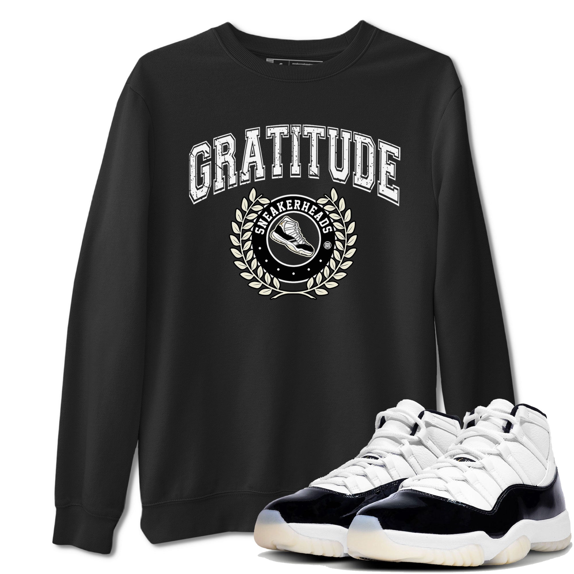 Air Jordan 11 Retro Gratitude shirt to match jordans Sneaker Letter sneaker match tees Air Jordan 11 Gratitude Drip Gear Zone Unisex Black 1 T-Shirt
