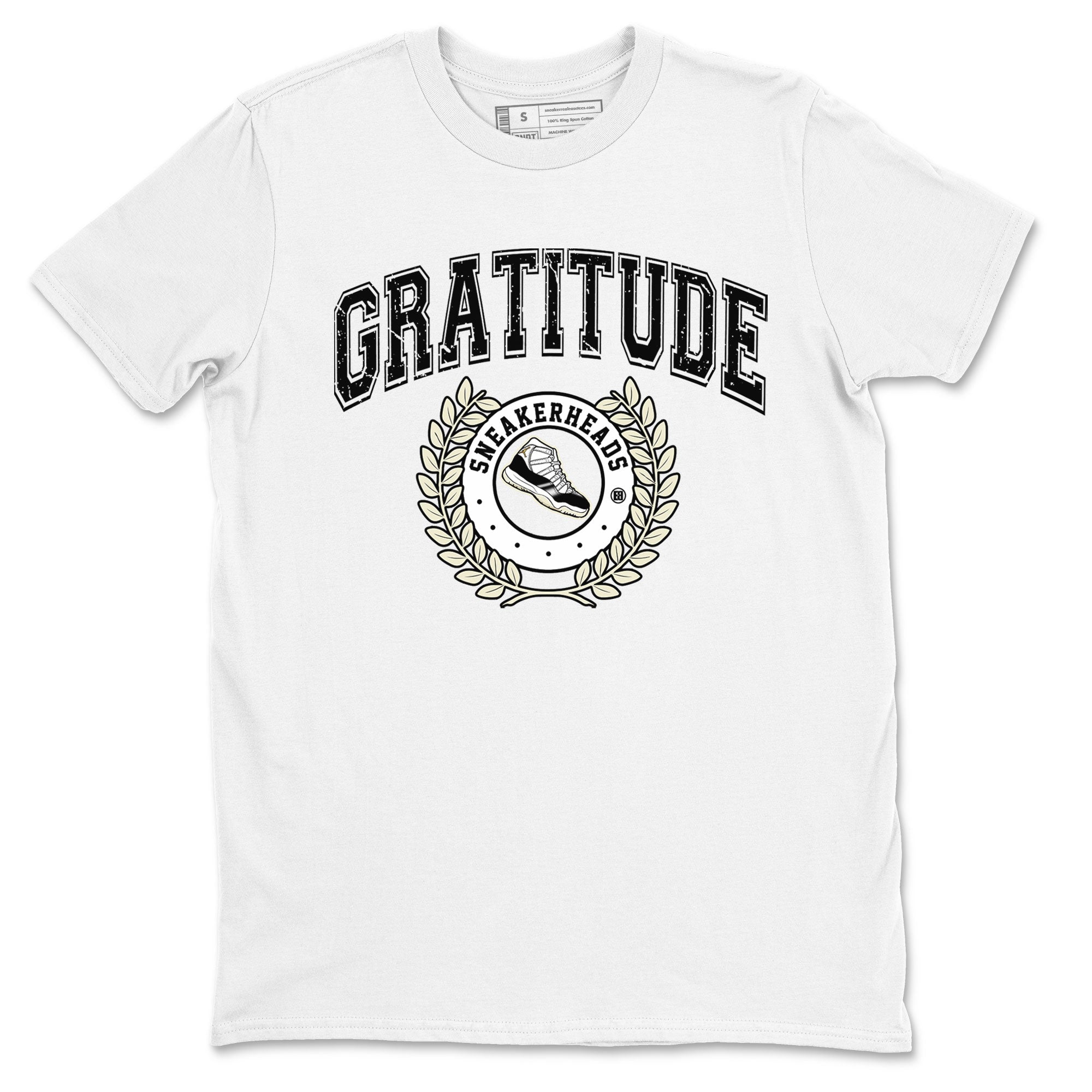 Air Jordan 11 Retro Gratitude shirt to match jordans Sneaker Letter sneaker match tees Air Jordan 11 Gratitude Drip Gear Zone Unisex White 2 T-Shirt