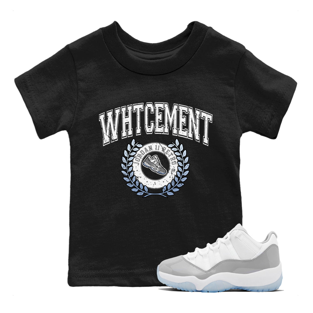 Air Jordan 11 White Cement Sneaker Match Tees Sneaker Letter Streetwear Sneaker Shirt Air Jordan 11 Cement Grey Sneaker Release Tees Kids Shirts Black 1