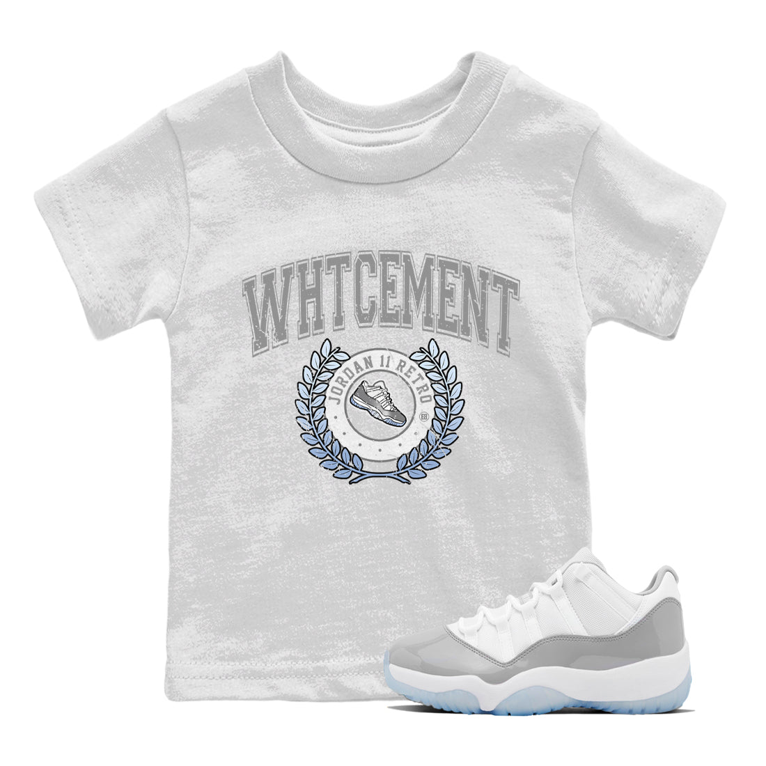 Air Jordan 11 White Cement Sneaker Match Tees Sneaker Letter Streetwear Sneaker Shirt Air Jordan 11 Cement Grey Sneaker Release Tees Kids Shirts White 1