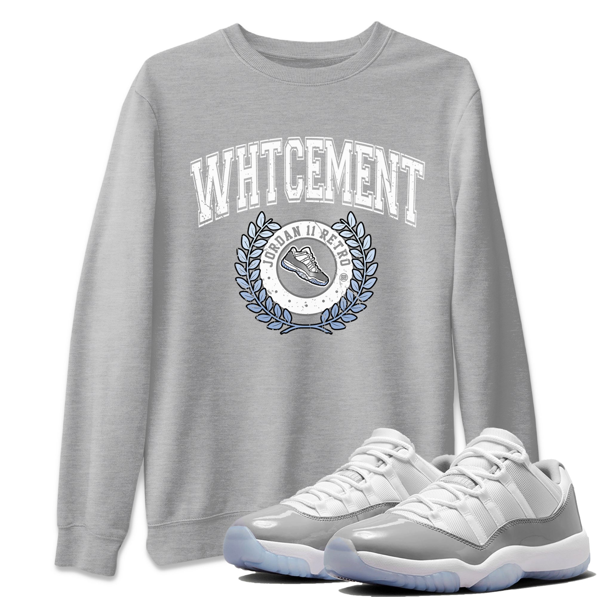 Air Jordan 11 White Cement Sneaker Match Tees Sneaker Letter Streetwear Sneaker Shirt Air Jordan 11 Cement Grey Sneaker Release Tees Unisex Shirts Heather Grey 1