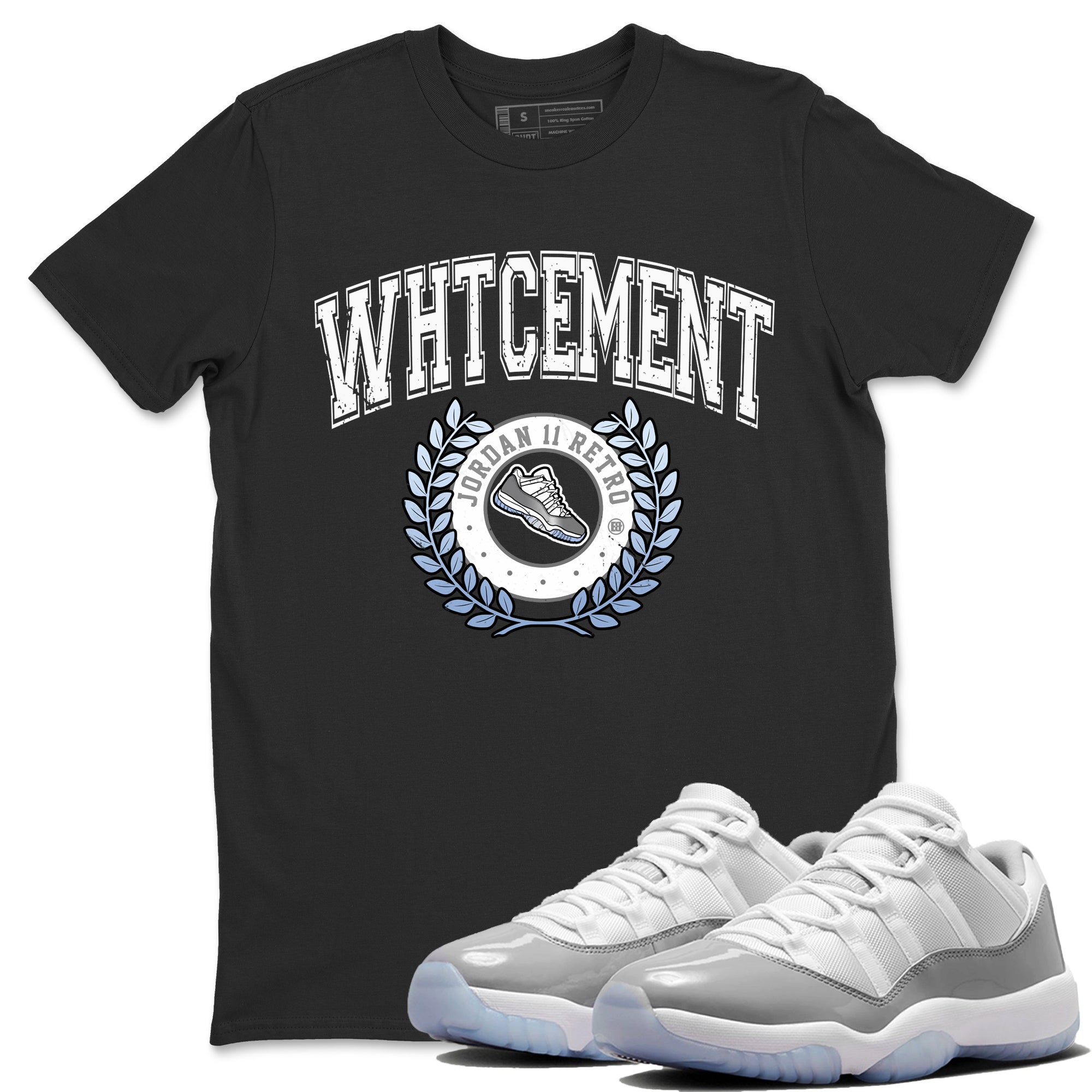 Air Jordan 11 White Cement Sneaker Match Tees Sneaker Letter Streetwear Sneaker Shirt Air Jordan 11 Cement Grey Sneaker Release Tees Unisex Shirts Black 1