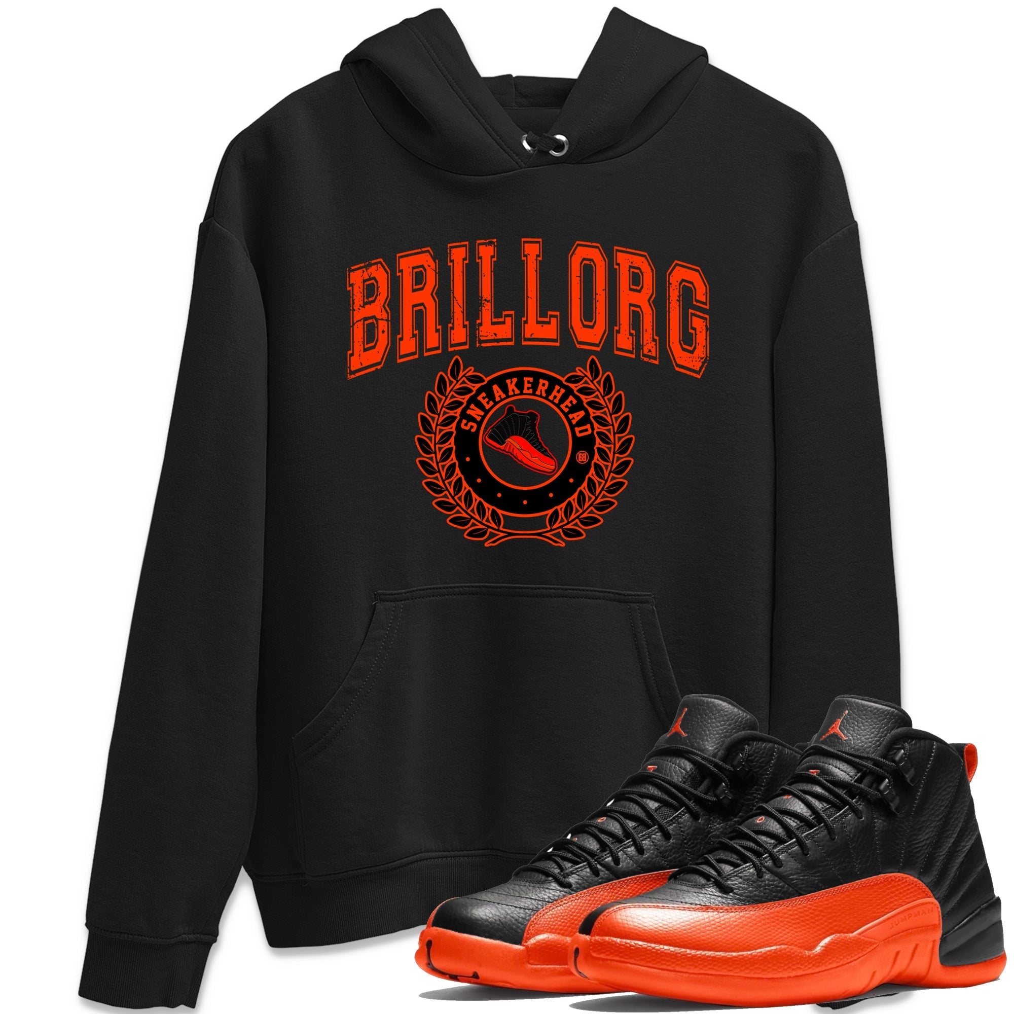 Air Jordan 12 Brilliant Orange Sneaker Match Tees Sneaker Letter Streetwear Sneaker Shirt Air Jordan 12 Orange Sneaker Release Tees Unisex Shirts Black 1