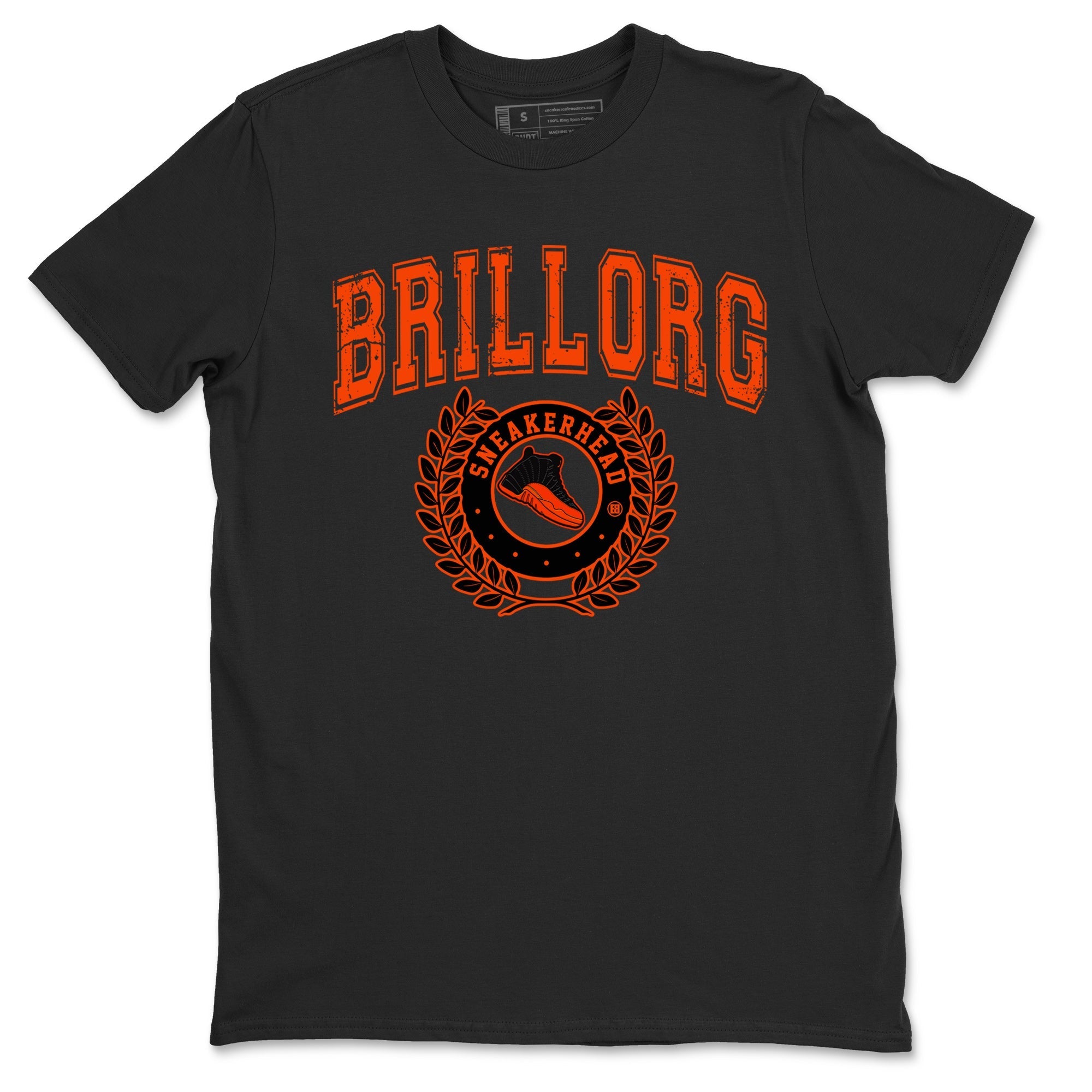 Air Jordan 12 Brilliant Orange Sneaker Match Tees Sneaker Letter Streetwear Sneaker Shirt Air Jordan 12 Orange Sneaker Release Tees Unisex Shirts Black 2