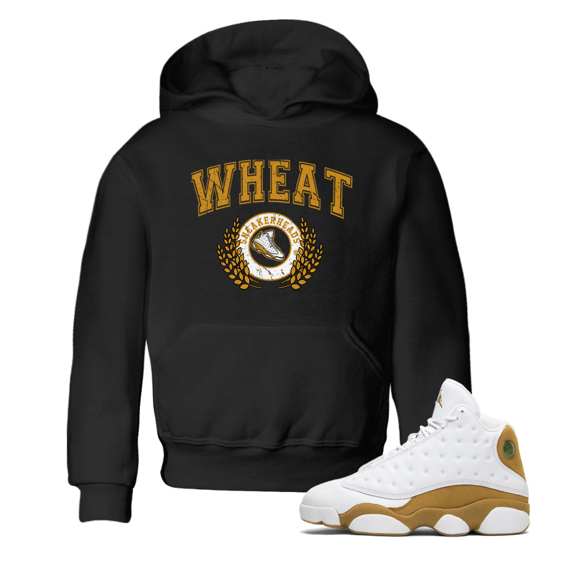 Jordan Retro 13 Wheat Sneaker Matching Tee Sneaker Letter Streetwear Sneaker Shirt Air Jordan 13 Wheat Sneaker Release Tees Kids Shirts Black 1