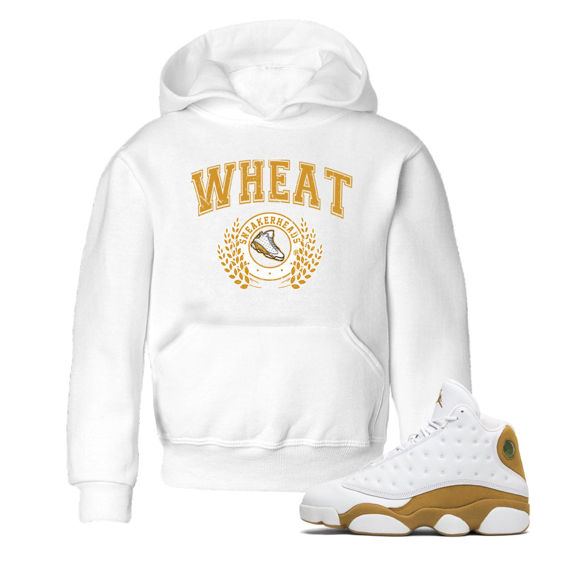 Jordan Retro 13 Wheat Sneaker Matching Tee Sneaker Letter Streetwear Sneaker Shirt Air Jordan 13 Wheat Sneaker Release Tees Kids Shirts White 1