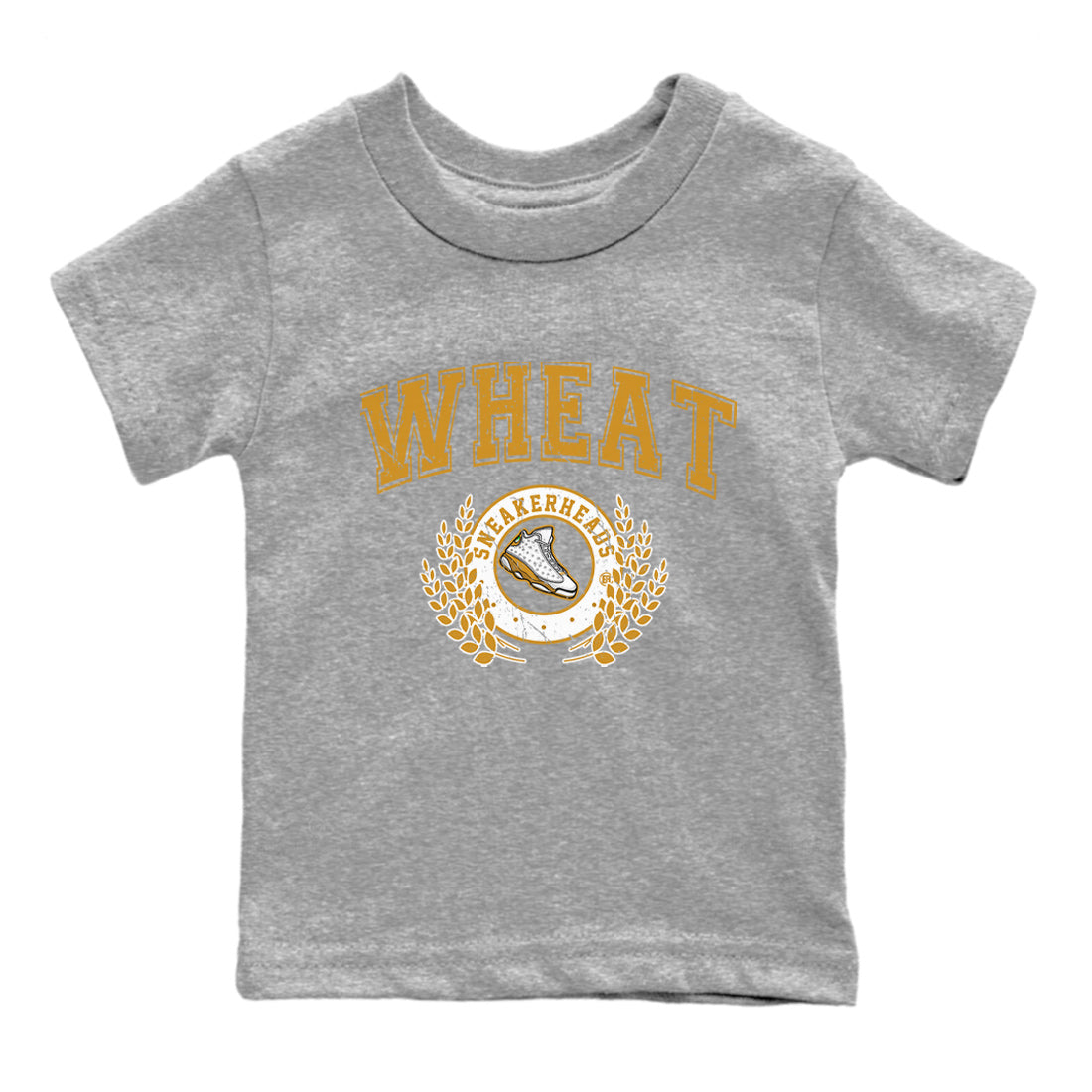 Jordan Retro 13 Wheat Sneaker Matching Tee Sneaker Letter Streetwear Sneaker Shirt Air Jordan 13 Wheat Sneaker Release Tees Kids Shirts Heather Grey 2