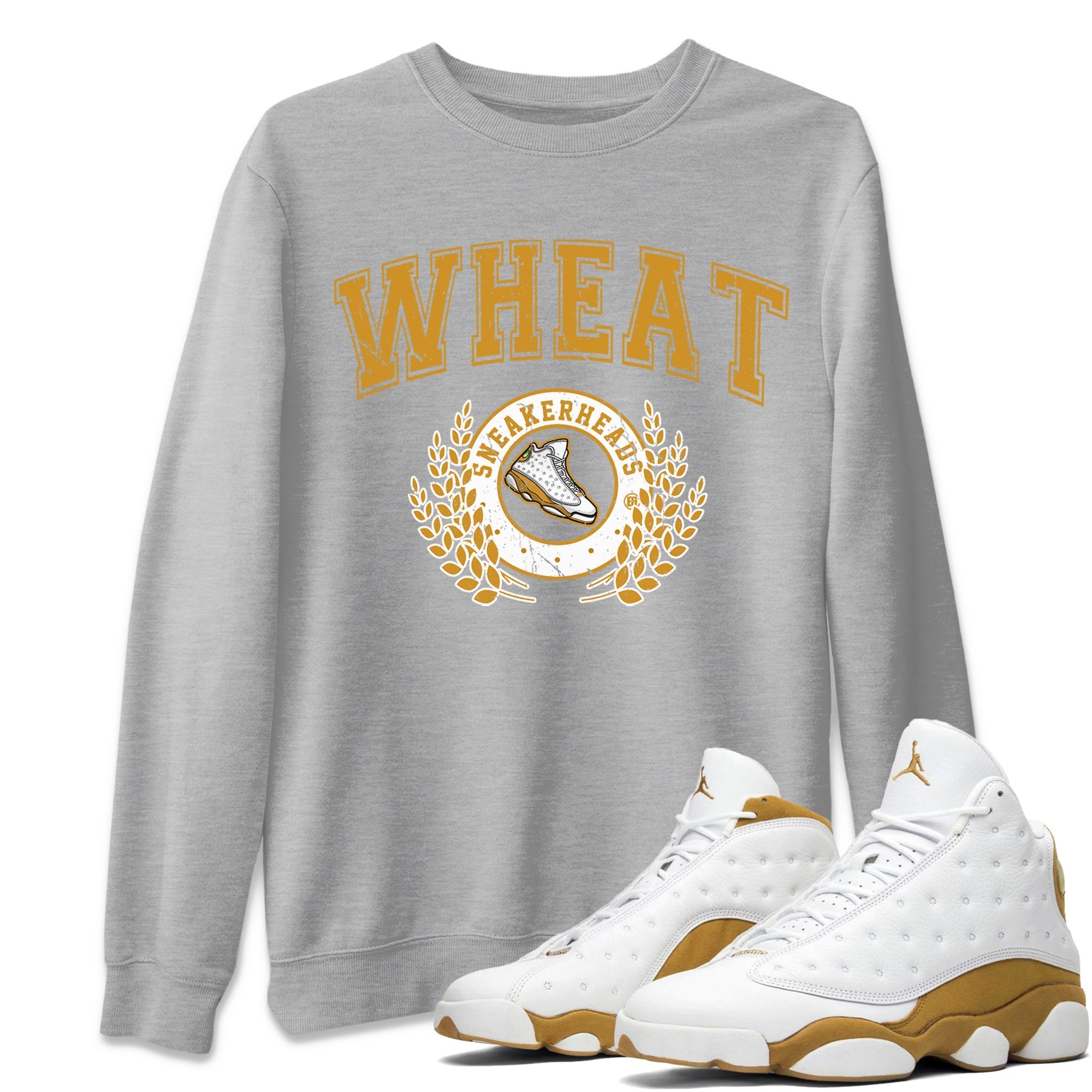 Jordan Retro 13 Wheat Sneaker Matching Tee Sneaker Letter Streetwear Sneaker Shirt Air Jordan 13 Wheat Sneaker Release Tees Unisex Shirts Heather Grey 1