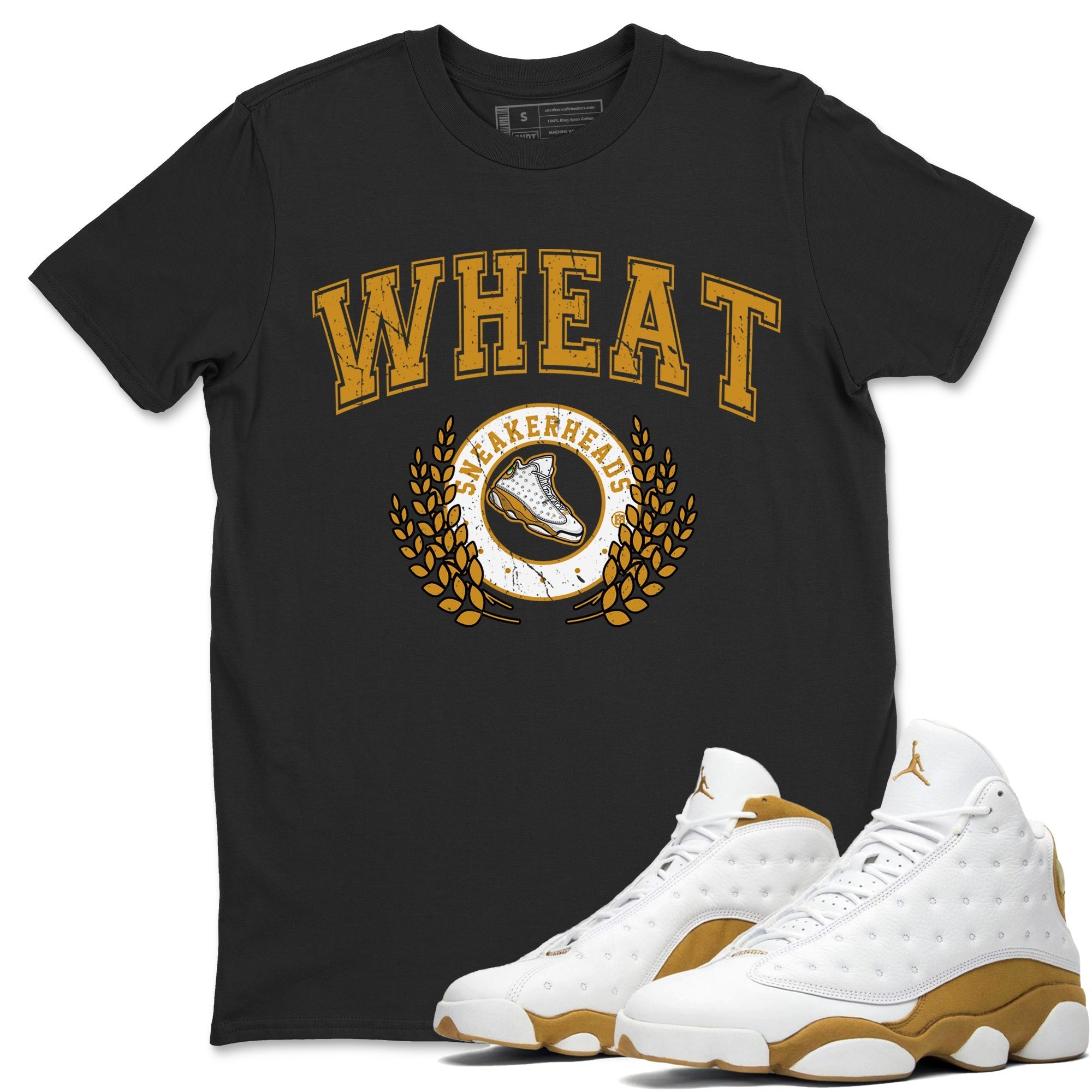 Jordan Retro 13 Wheat Sneaker Matching Tee Sneaker Letter Streetwear Sneaker Shirt Air Jordan 13 Wheat Sneaker Release Tees Unisex Shirts Black 1