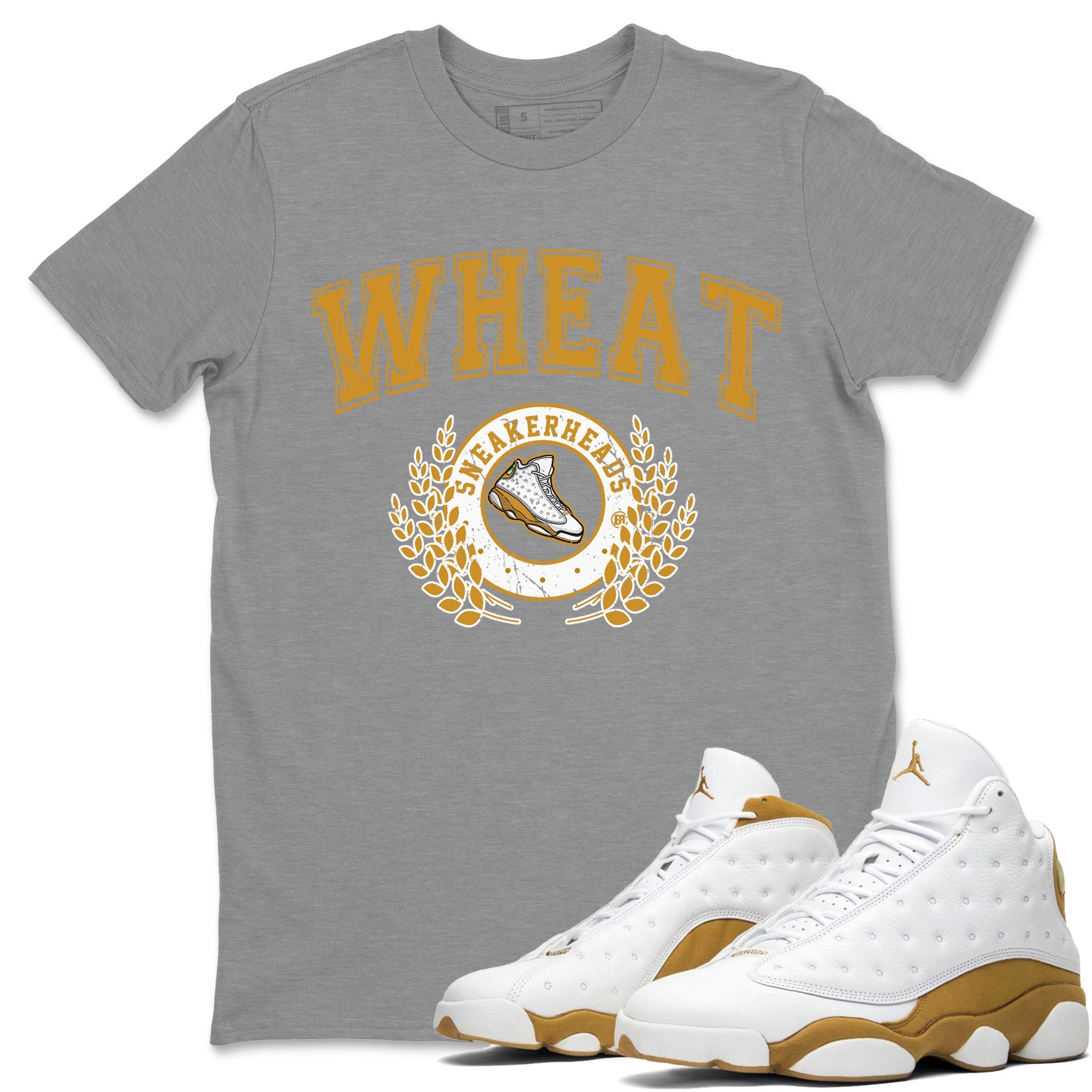 Jordan Retro 13 Wheat Sneaker Matching Tee Sneaker Letter Streetwear Sneaker Shirt Air Jordan 13 Wheat Sneaker Release Tees Unisex Shirts Heather Grey 1
