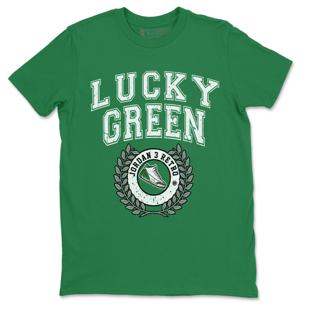 Jordan 3 Lucky Green Sneaker Matching T-Shirt Sneaker Letter Sneaker Tees Jordan 3 Lucky Green Sneaker Release Tees Crew Neck Tees