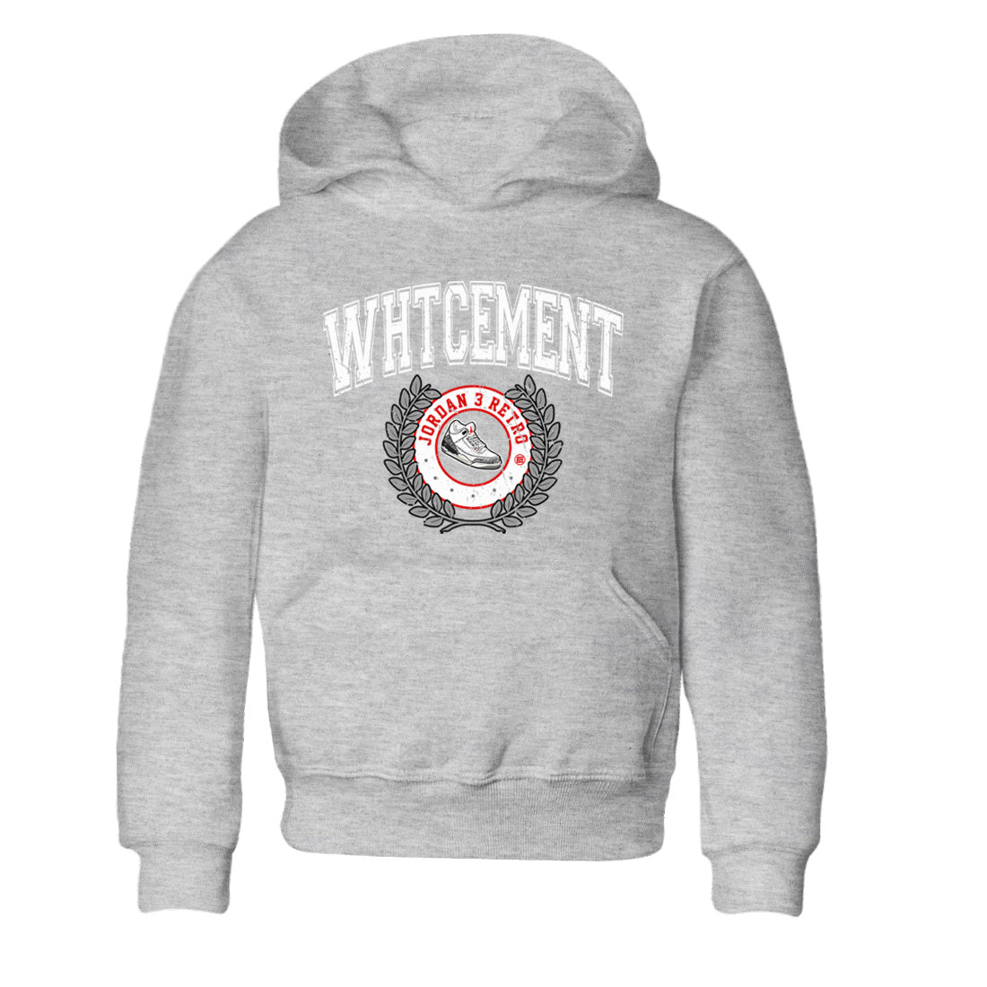 Air Jordan 3 White Cement Shirt To Match Jordans Sneaker Letter Sneaker Tees Air Jordan 3 Retro White Cement Drip Gear Zone Sneaker Matching Clothing Kids Shirts Heather Grey 2