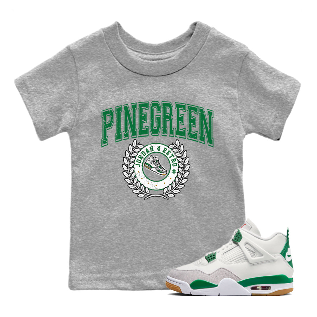 Air Jordan 4 Pine Green Sneaker Letter Baby and Kids Streetwear Sneaker Shirt Nike SB Air Jordan 4 Pine Green Kids Streetwear Sneaker Shirt Size Chart
