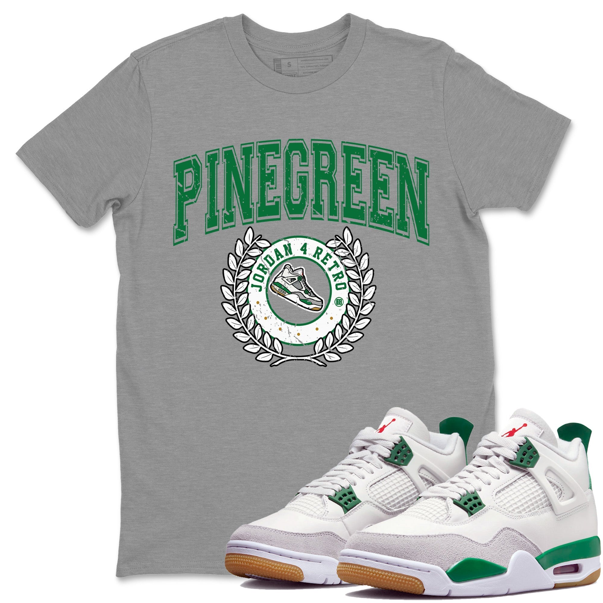 Air Jordan 4 Pine Green Sneaker Letter Crew Neck Streetwear Sneaker Shirt Nike SB Air Jordan 4 Pine Green Sneaker T-Shirts Size Chart