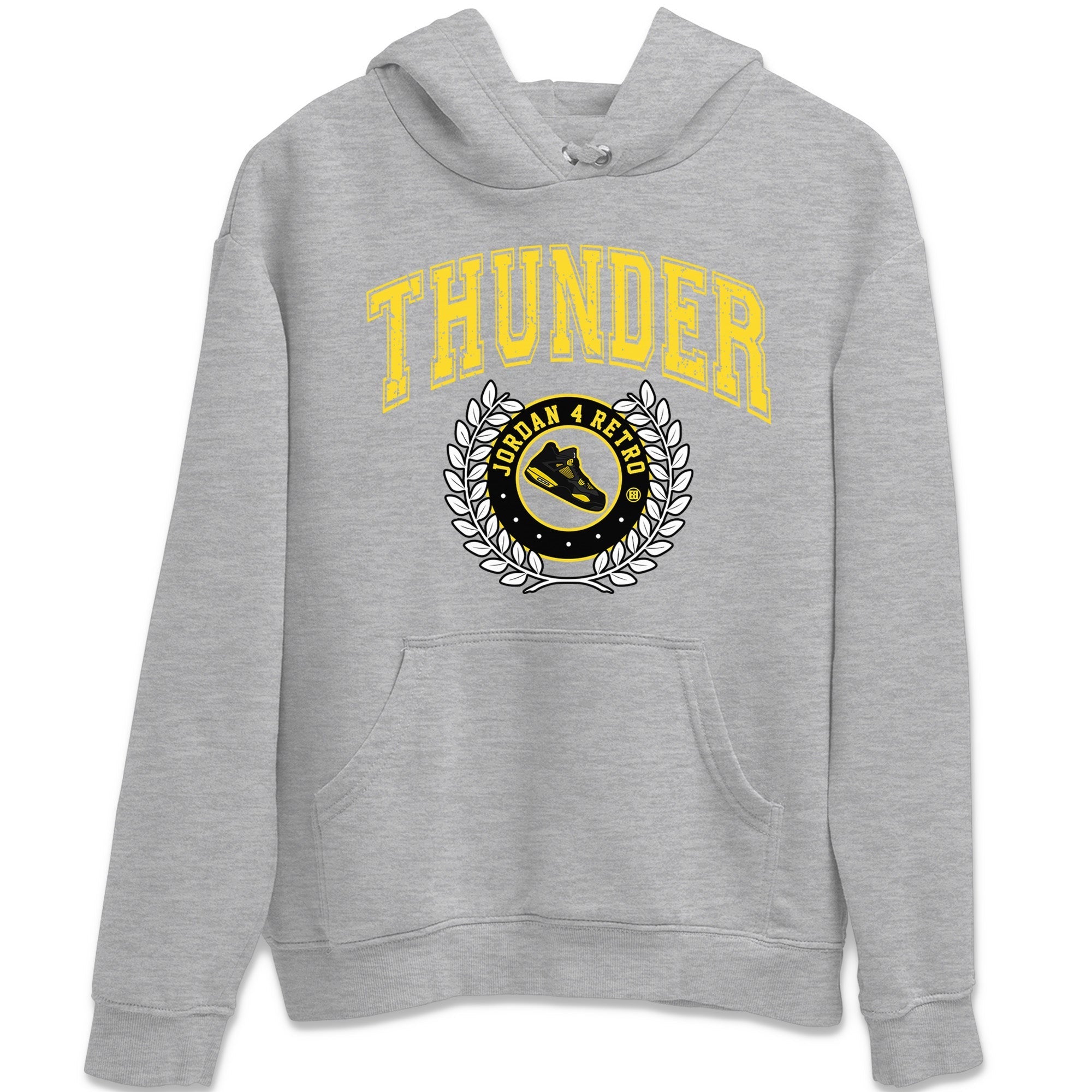 Air Jordan 4 Thunder Sneaker Match Tees Sneaker Letter Streetwear Sneaker Shirt Air Jordan 4 Retro Thunder Sneaker Release Tees Unisex Shirts Heather Grey 2