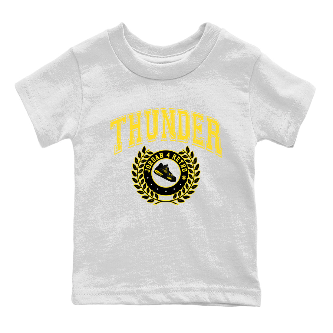 Air Jordan 4 Thunder Sneaker Match Tees Sneaker Letter Streetwear Sneaker Shirt Air Jordan 4 Retro Thunder Sneaker Release Tees Kids Shirts White 2