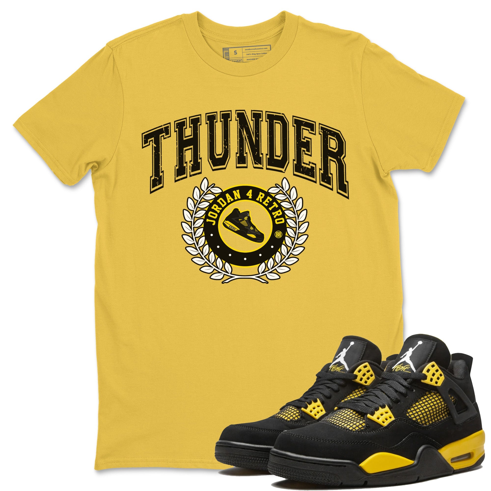 Sneaker Letter Unisex Tops - Air Jordan 4 Thunder