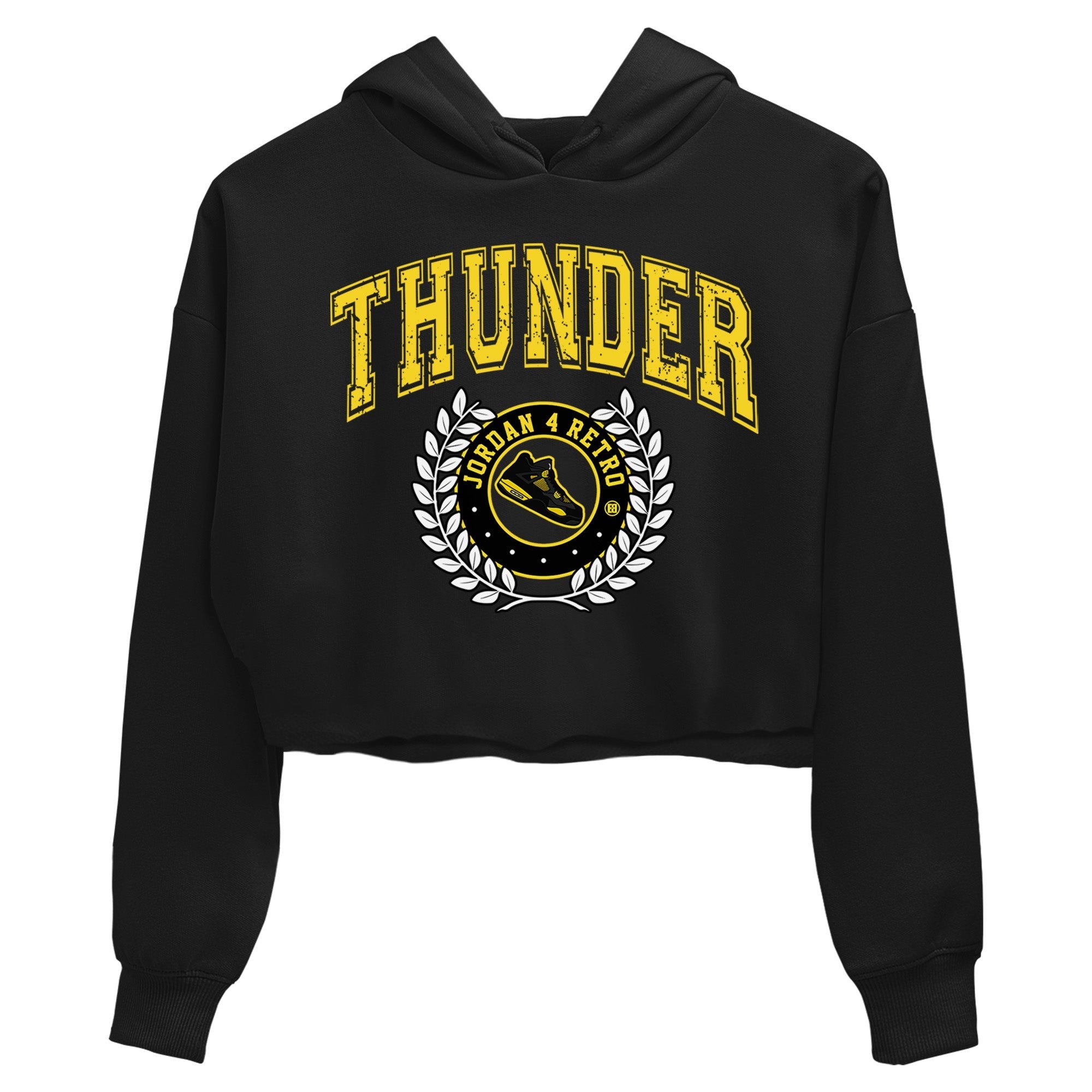 Air Jordan 4 Thunder Sneaker Match Tees Sneaker Letter Streetwear Sneaker Shirt Air Jordan 4 Retro Thunder Sneaker Release Tees Women's Shirts Black 2