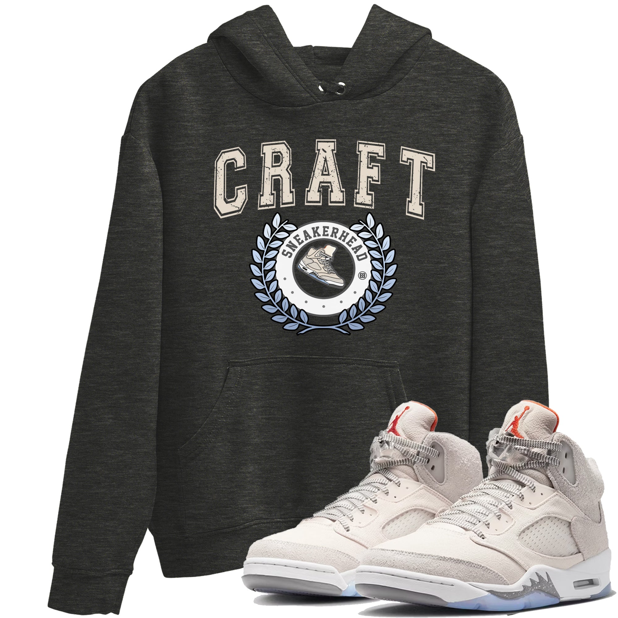 Air Jordan 5 Craft Sneaker Match Tees Sneaker Letter Streetwear Sneaker Shirt Air Jordan 5 Craft Shirt Unisex Shirts Charcoal Heather 1