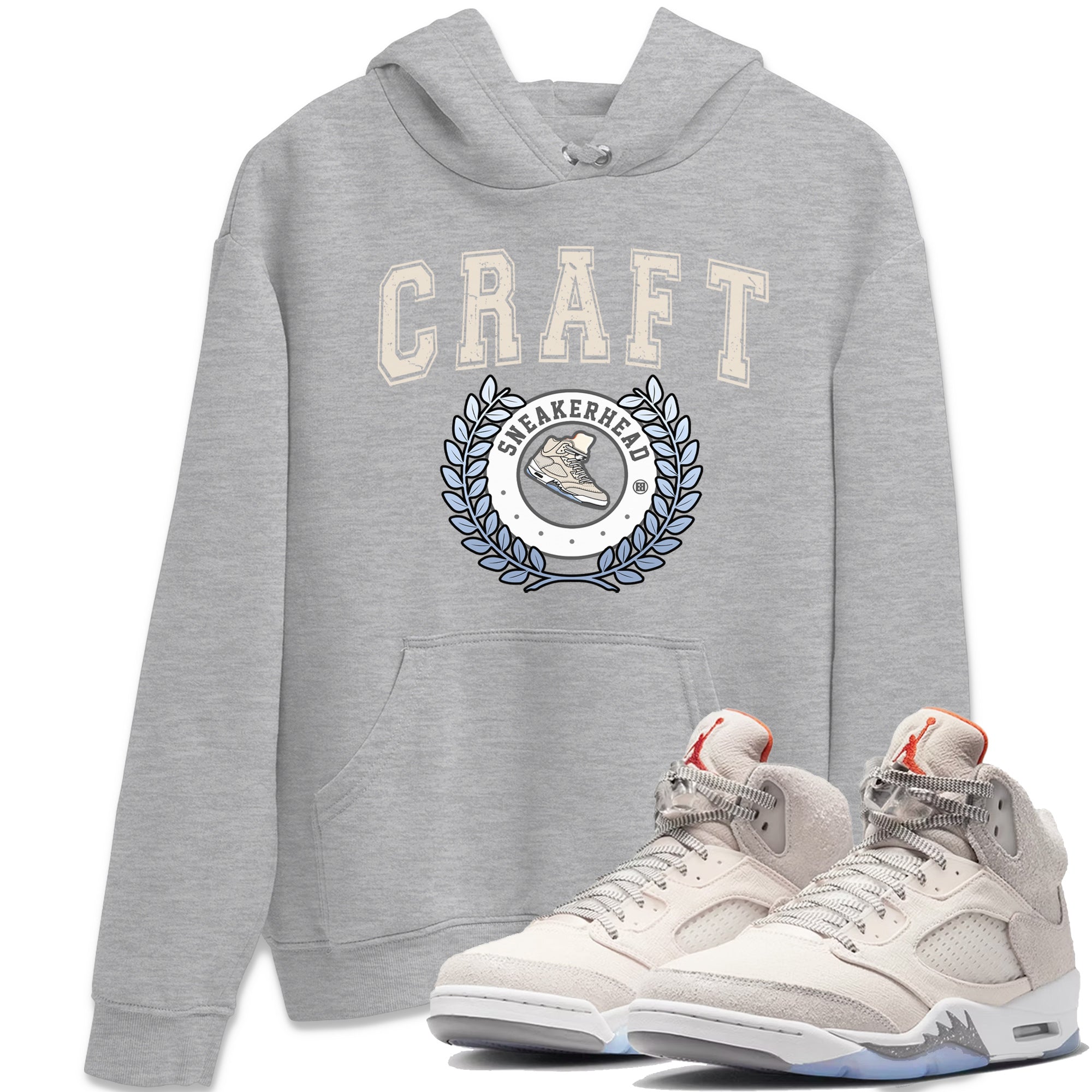 Air Jordan 5 Craft Sneaker Match Tees Sneaker Letter Streetwear Sneaker Shirt Air Jordan 5 Craft Shirt Unisex Shirts Heather Grey 1